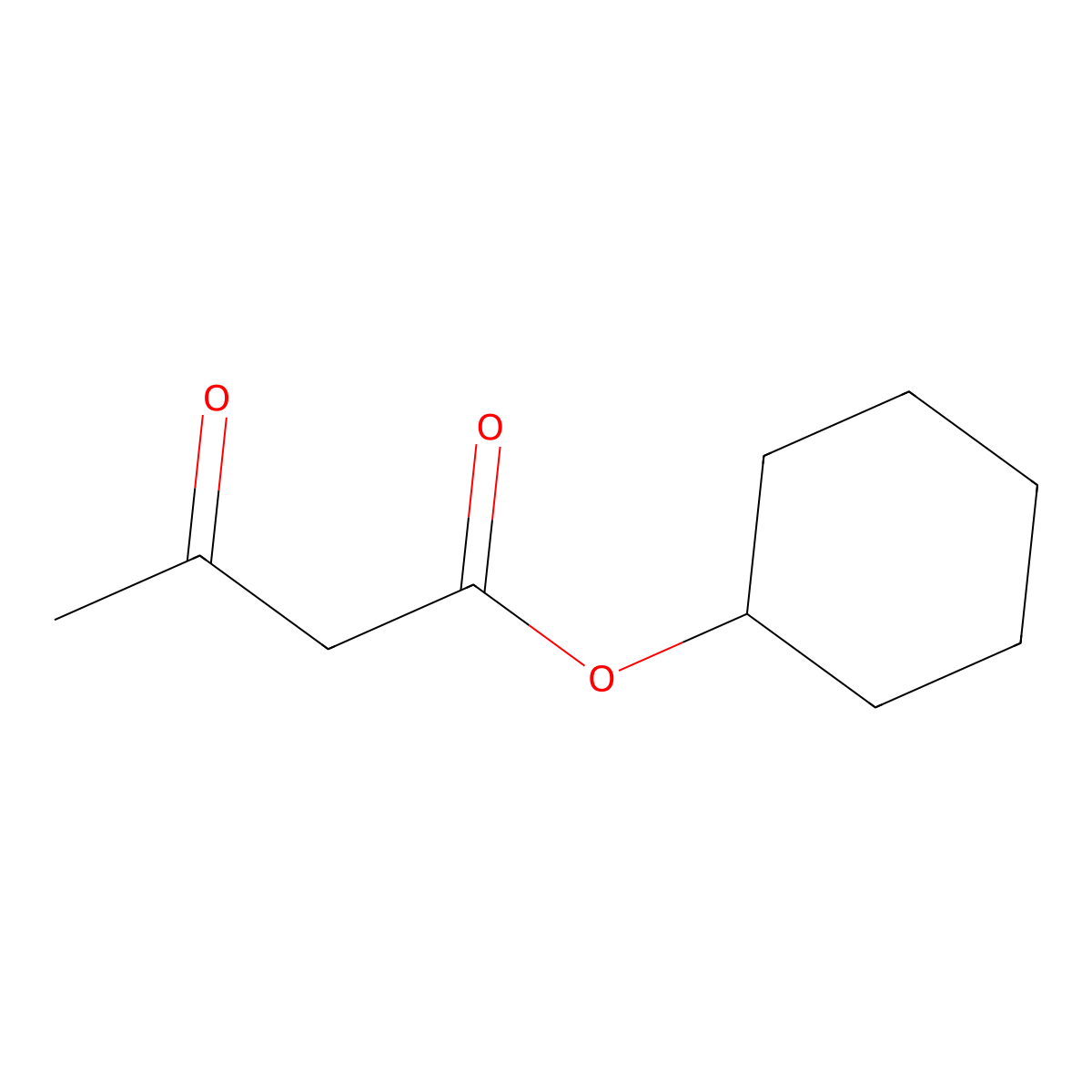 Cyclohexyl acetoacetate molecular structure, CAS 6947-02-0