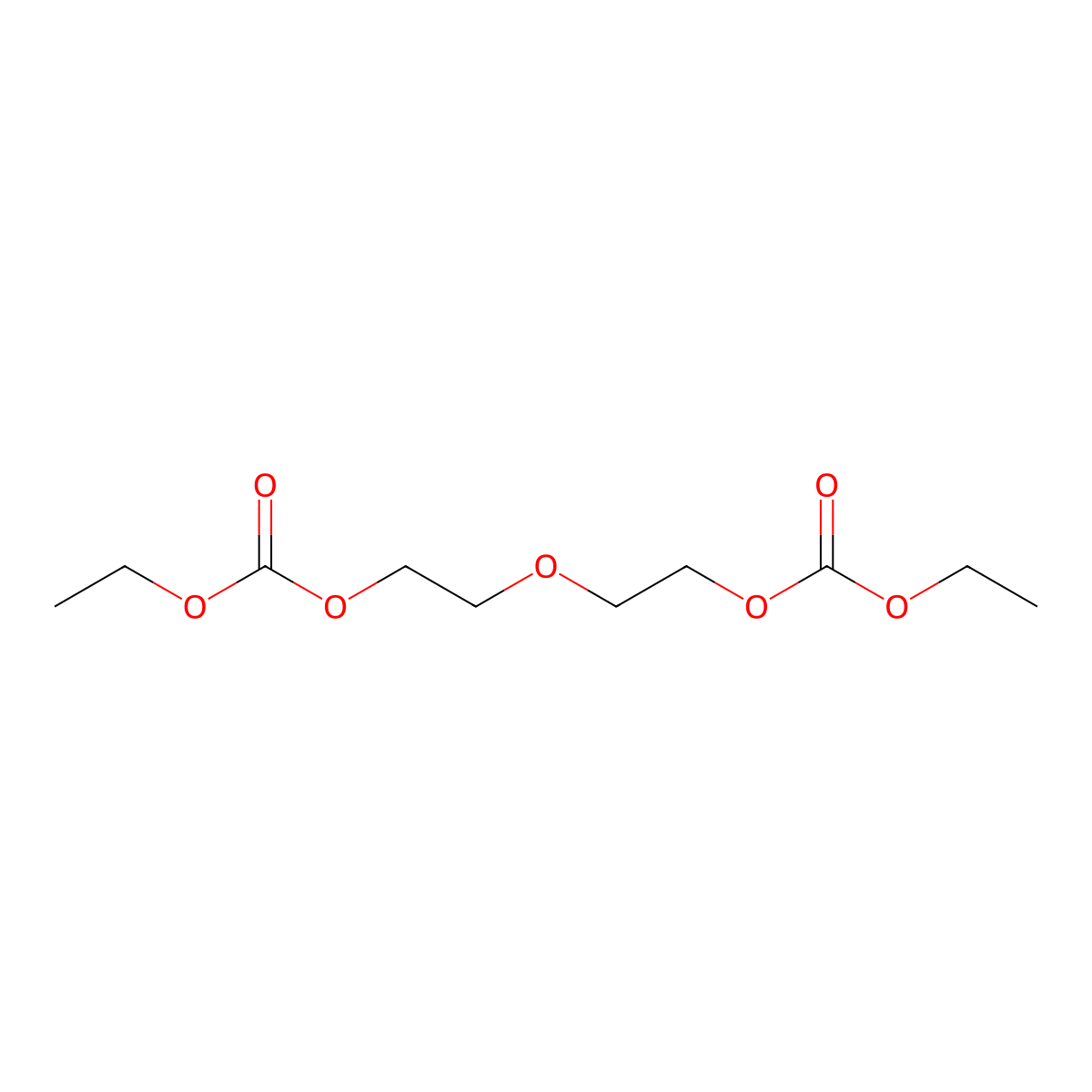 (((2-(2-((Ethoxycarbonyl)oxy)ethoxy)ethoxy)carbonyl)oxy)ethane molecular structure, CAS 6947-11-1