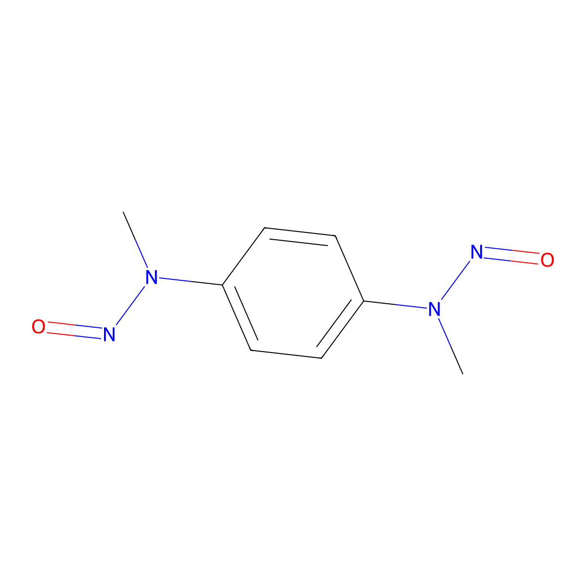 N,N-Dimethyl-N,N-dinitroso-p-phenylenediamine molecular structure, CAS 6947-38-2