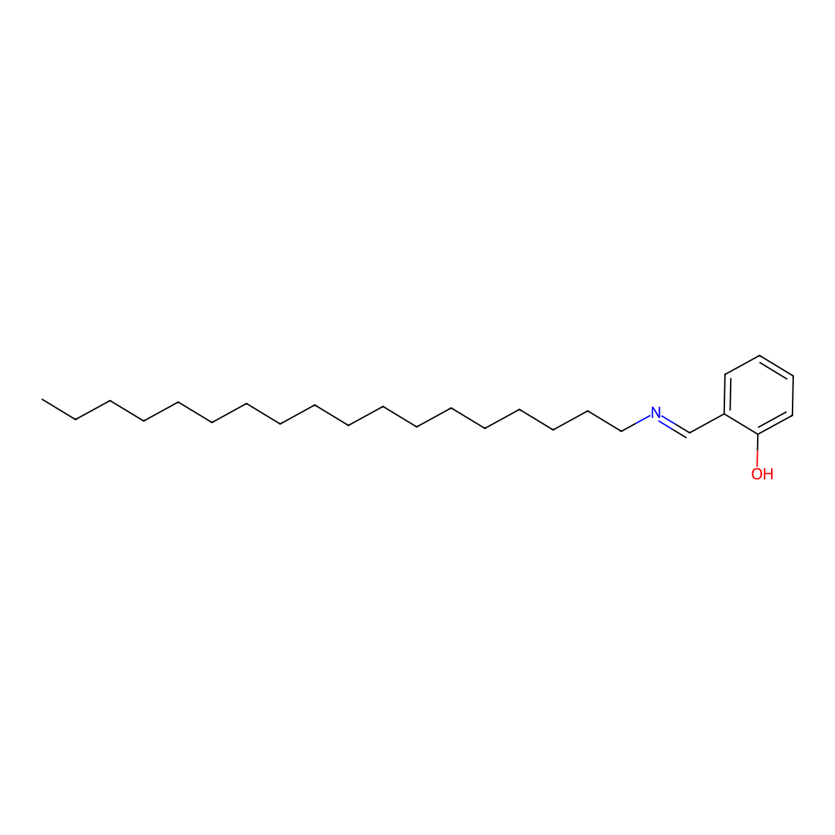 2-[(Octadecylimino)methyl]phenol molecular structure, CAS 6947-51-9