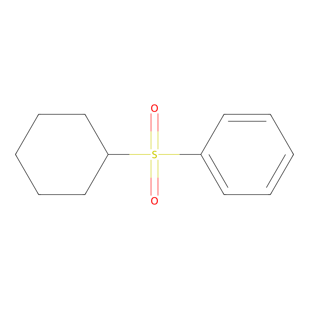 (Cyclohexanesulfonyl)benzene molecular structure, CAS 6947-57-5