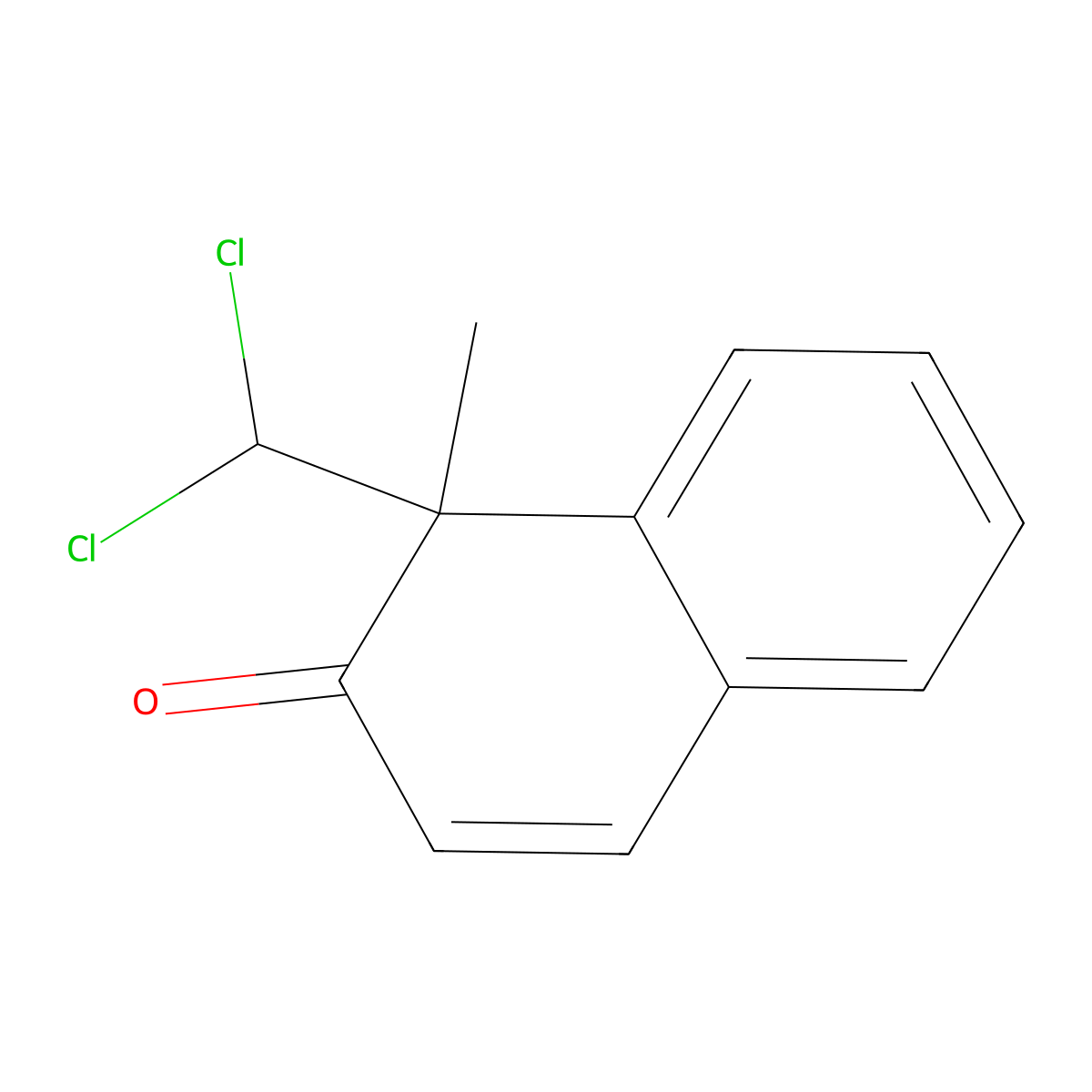 1-(Dichloromethyl)-1-methylnaphthalen-2-one molecular structure, CAS 6947-67-7