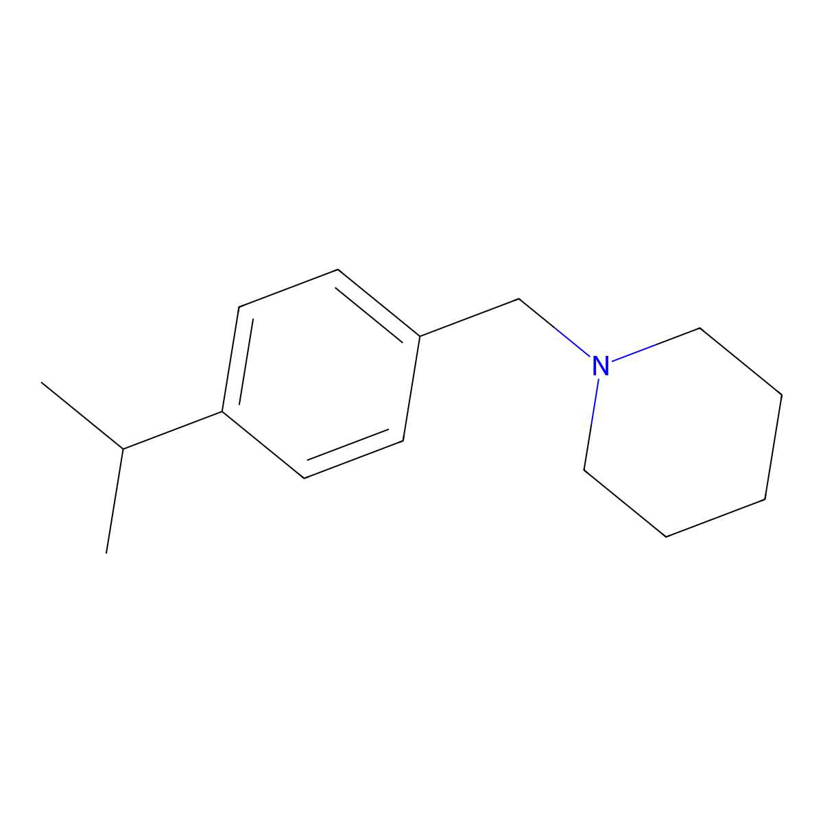 1-[4-(Propan-2-yl)benzyl]piperidine molecular structure, CAS 6947-73-5