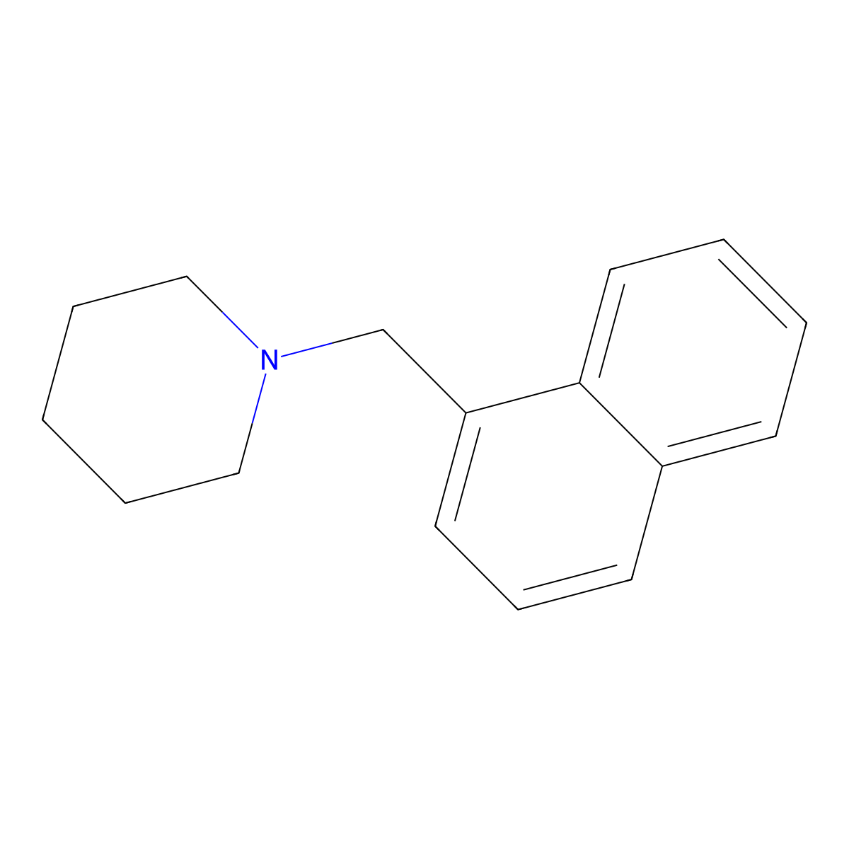 Piperidine, 1-(1-naphthylmethyl)- molecular structure, CAS 6947-74-6