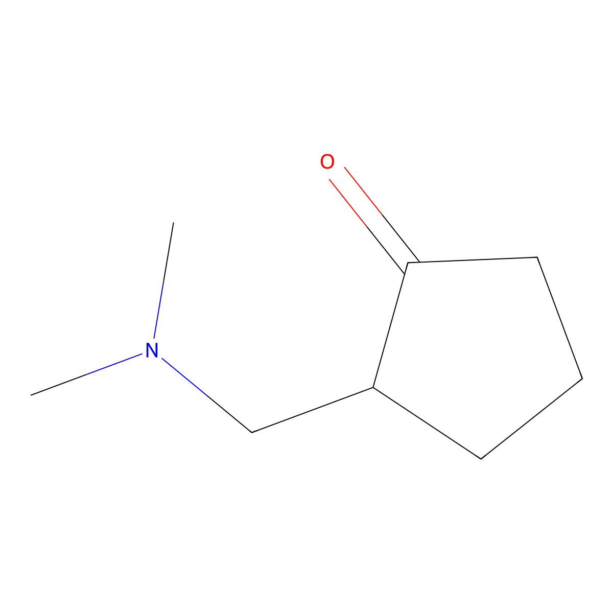 2-[(Dimethylamino)methyl]cyclopentanone molecular structure, CAS 6947-99-5