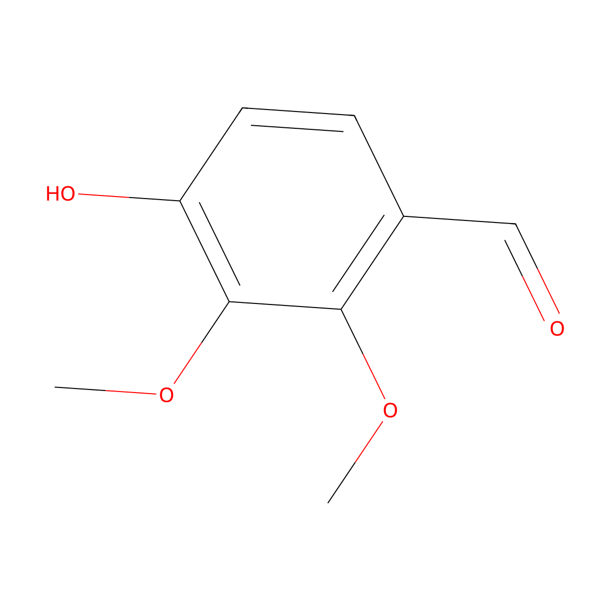 4-Hydroxy-2,3-Dimethoxybenzaldehyde molecular structure, CAS 69471-05-2