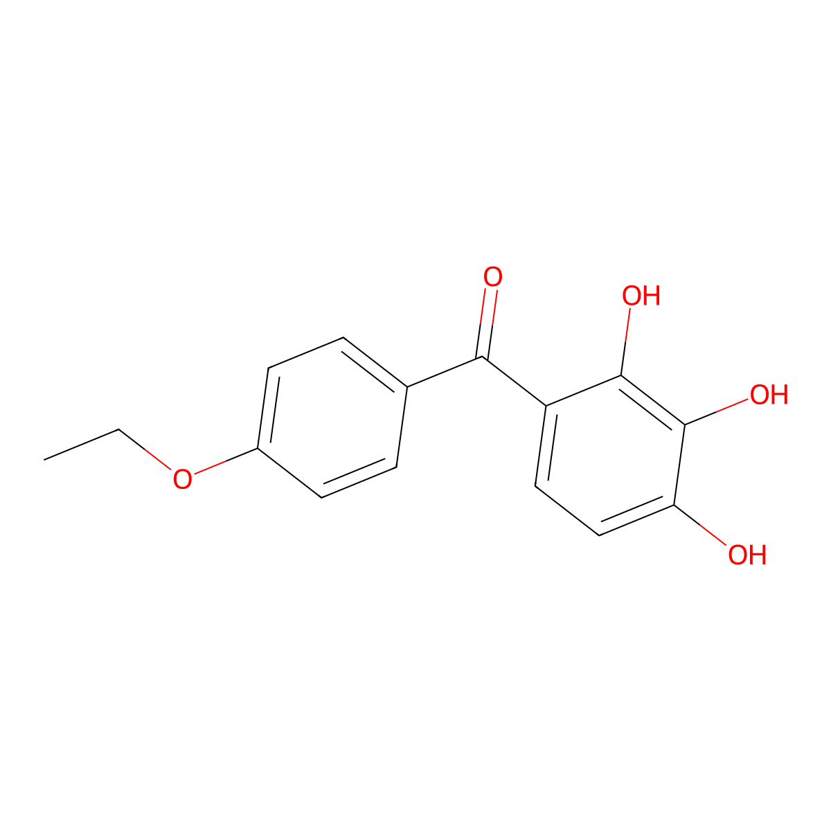 4-(4-Ethoxybenzoyl)benzene-1,2,3-triol molecular structure, CAS 69471-29-0