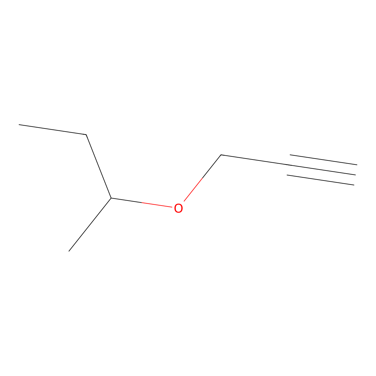 2-Prop-2-ynoxybutane molecular structure, CAS 69472-17-9