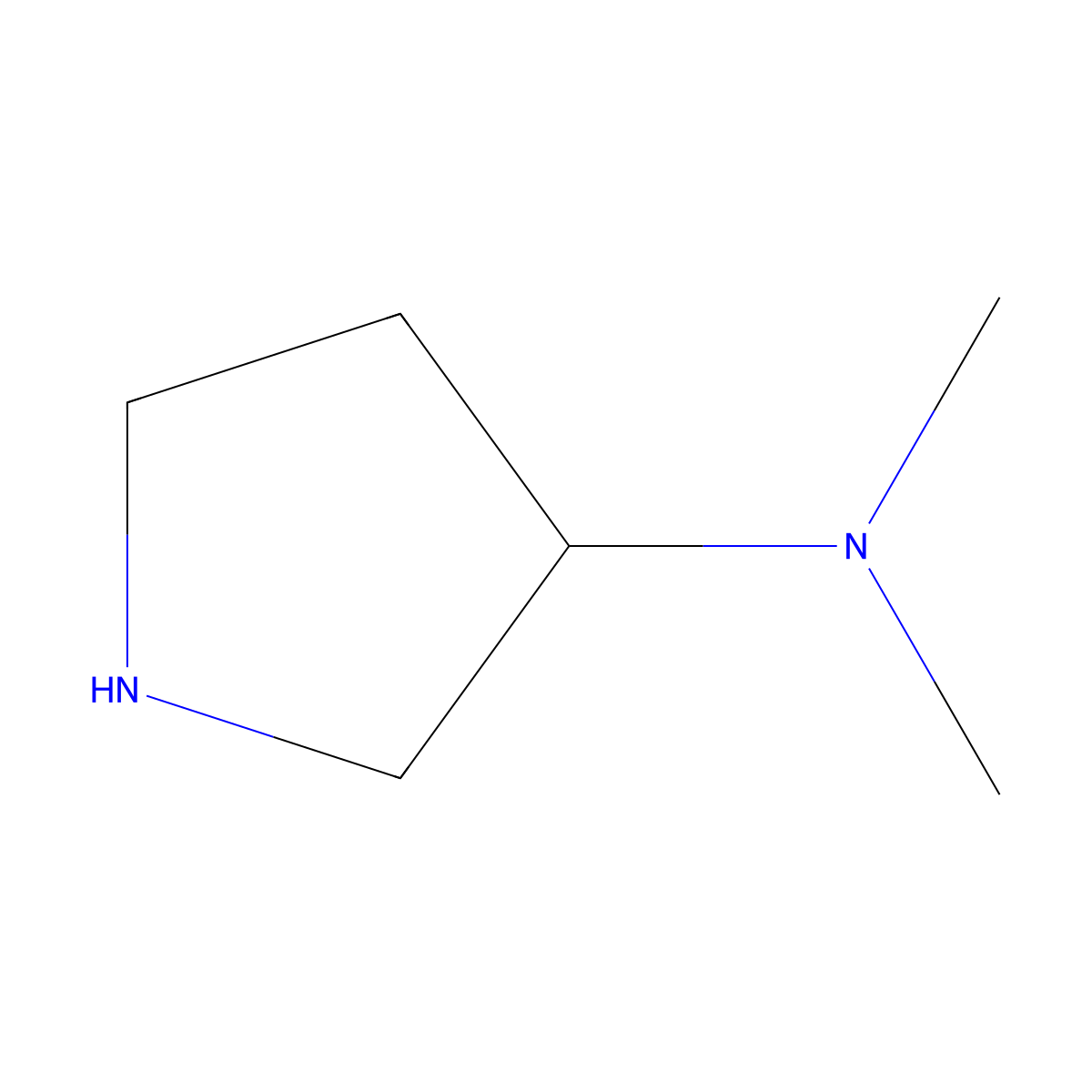 3-(Dimethylamino)pyrrolidine molecular structure, CAS 69478-75-7