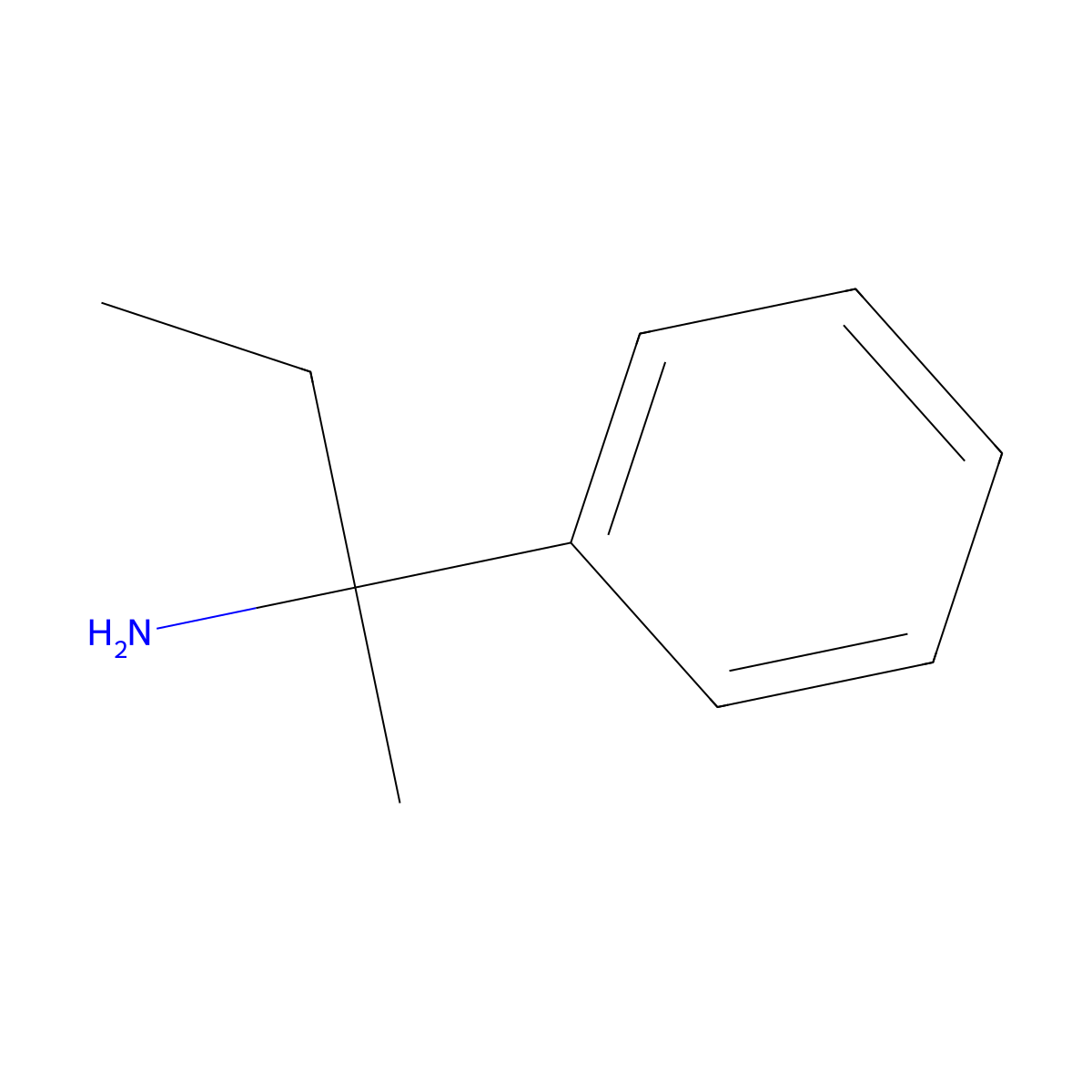 2-Phenylbutan-2-amine molecular structure, CAS 6948-04-5