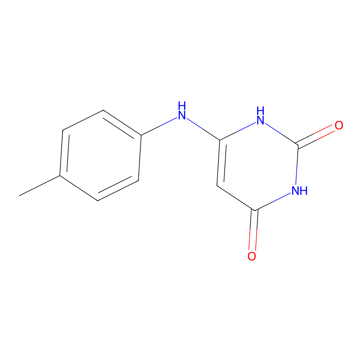 6-p-Tolylamino-1H-pyrimidine-2,4-dione molecular structure, CAS 6948-11-4