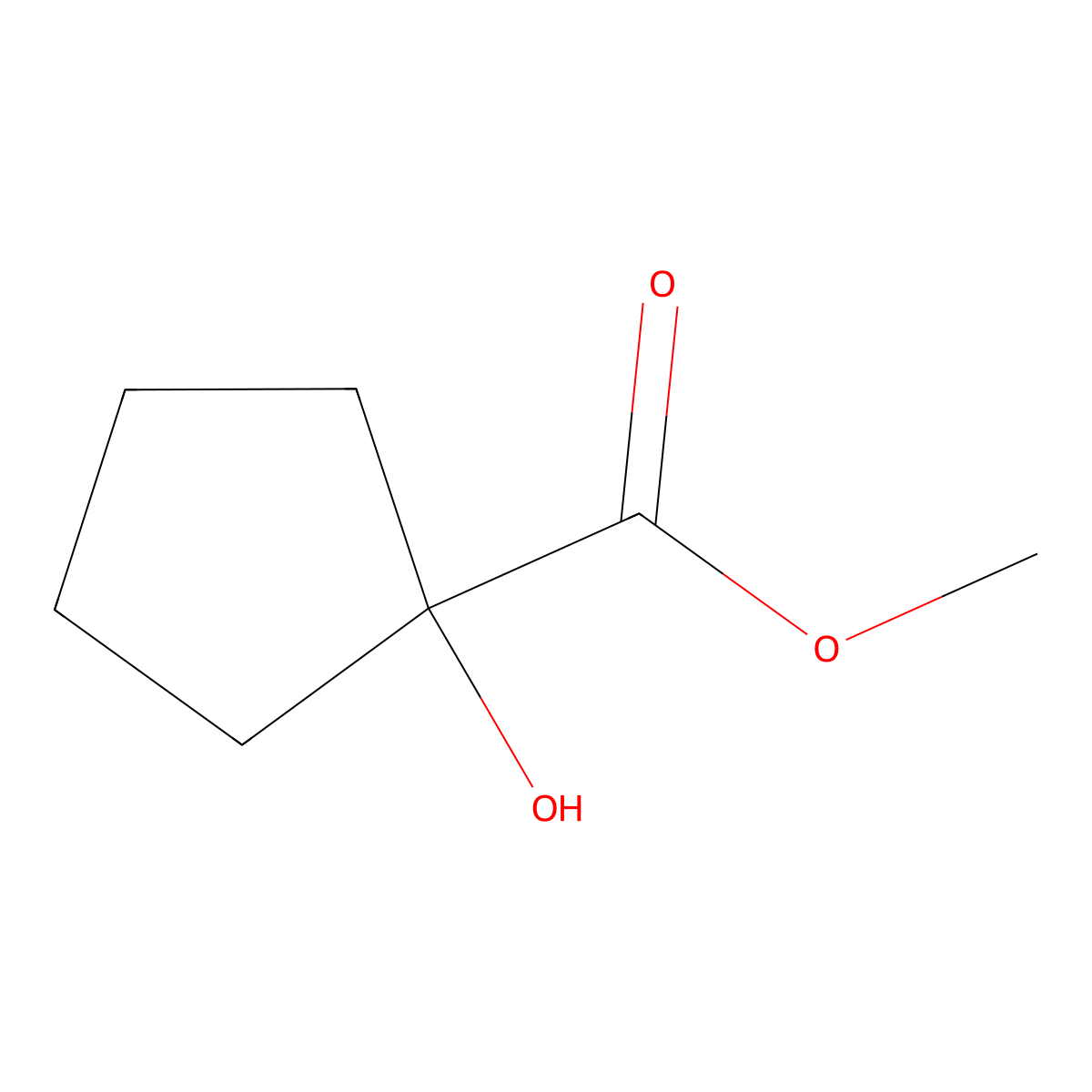 Methyl 1-hydroxycyclopentane-1-carboxylate molecular structure, CAS 6948-25-0
