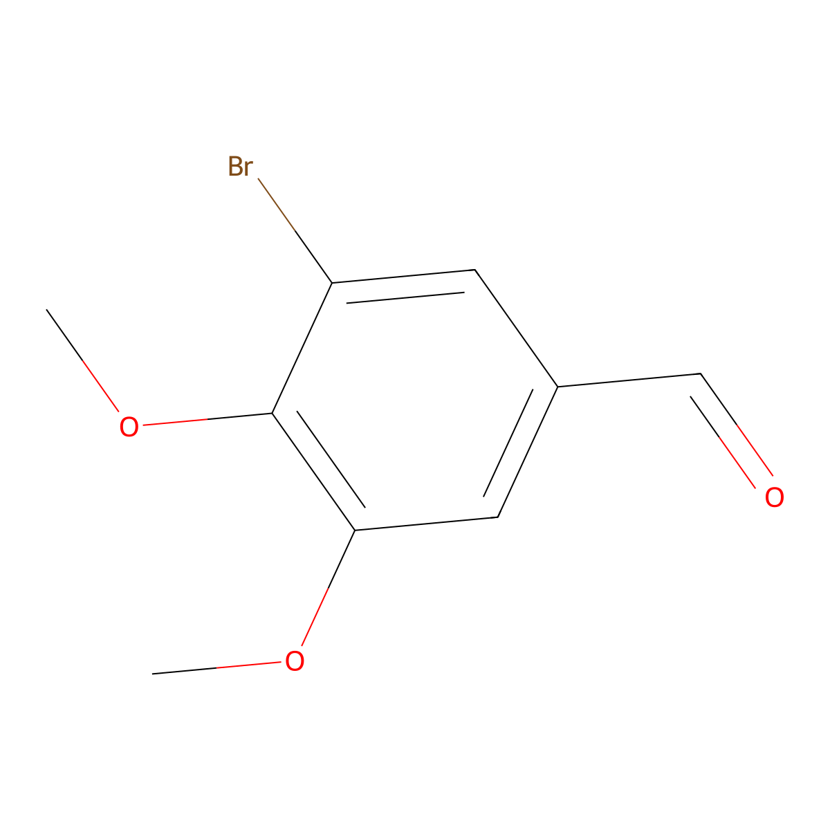 3-Bromo-4,5-dimethoxybenzaldehyde molecular structure, CAS 6948-30-7