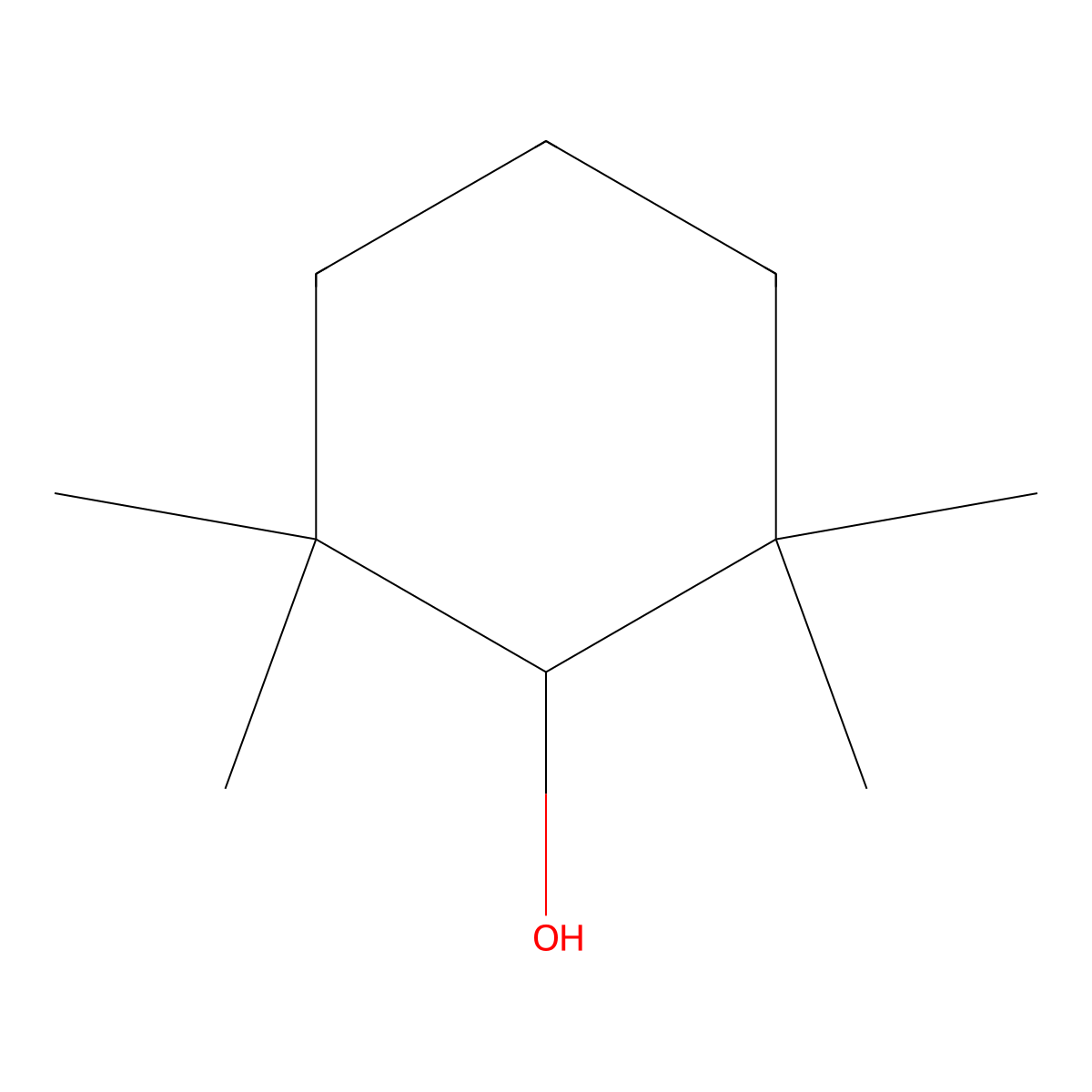 2,2,6,6-Tetramethylcyclohexanol molecular structure, CAS 6948-41-0