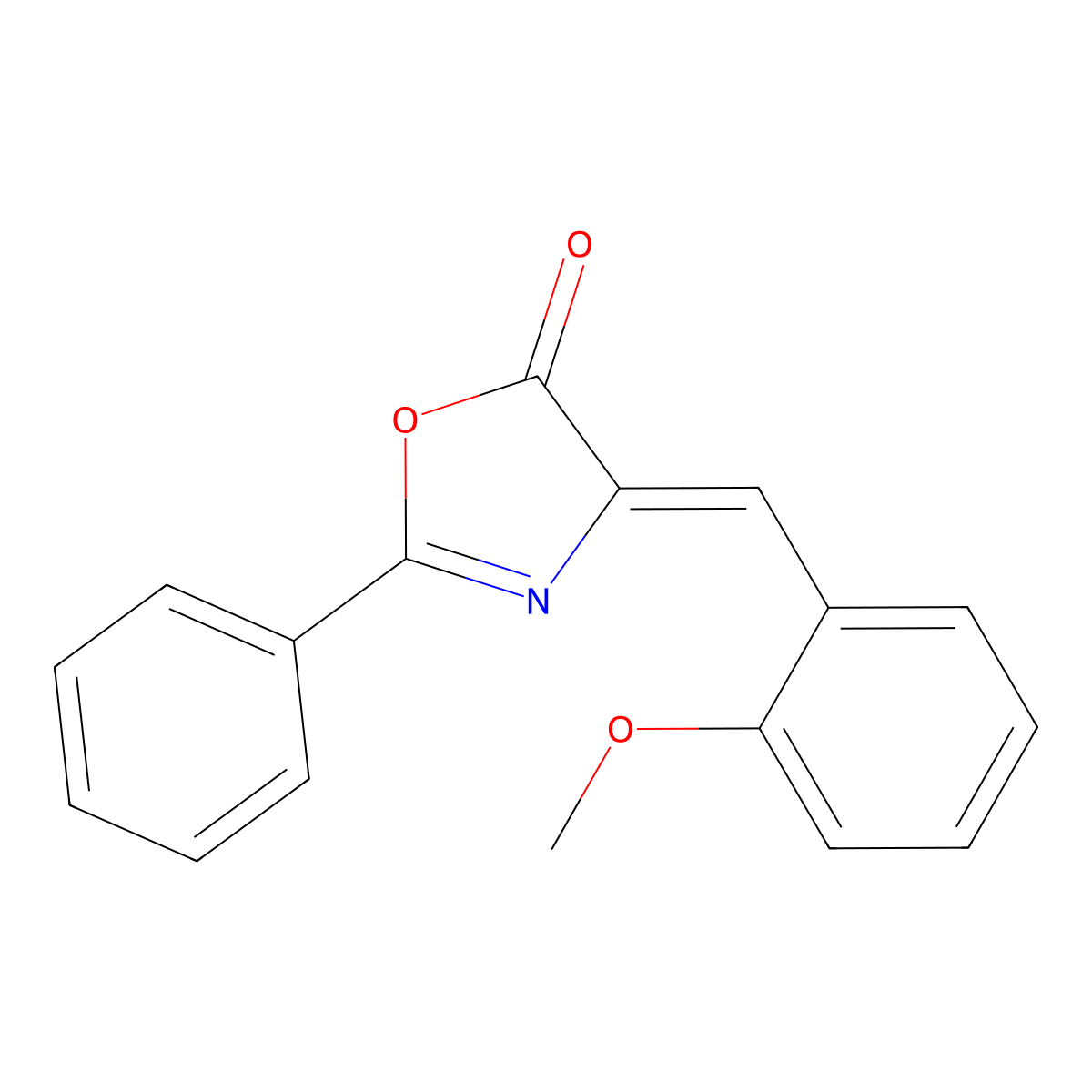 4-(2-Methoxy-benzylidene)-2-phenyl-4H-oxazol-5-one molecular structure, CAS 6948-65-8
