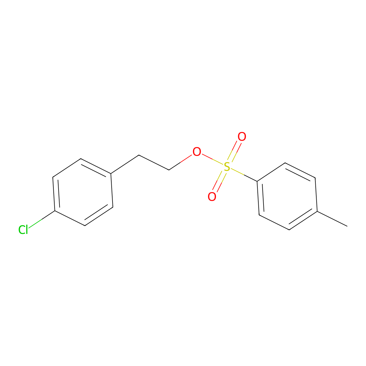 2-(4-Chlorophenyl)ethyl 4-methylbenzenesulfonate molecular structure, CAS 6948-71-6