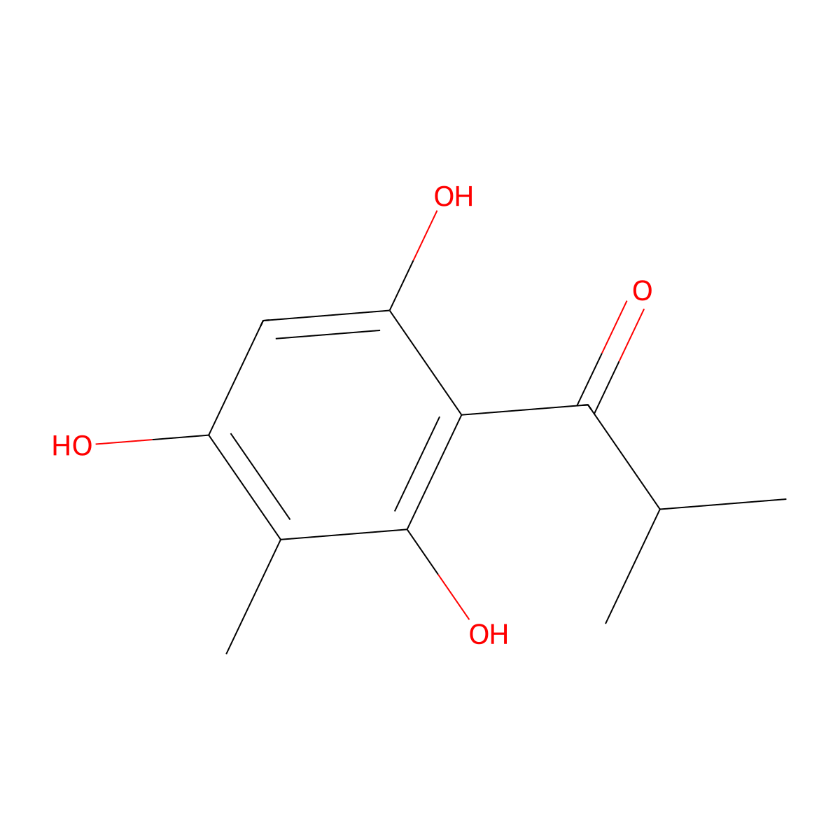 2-Methyl-4-isobutyrylphloroglucinol molecular structure, CAS 69480-03-1