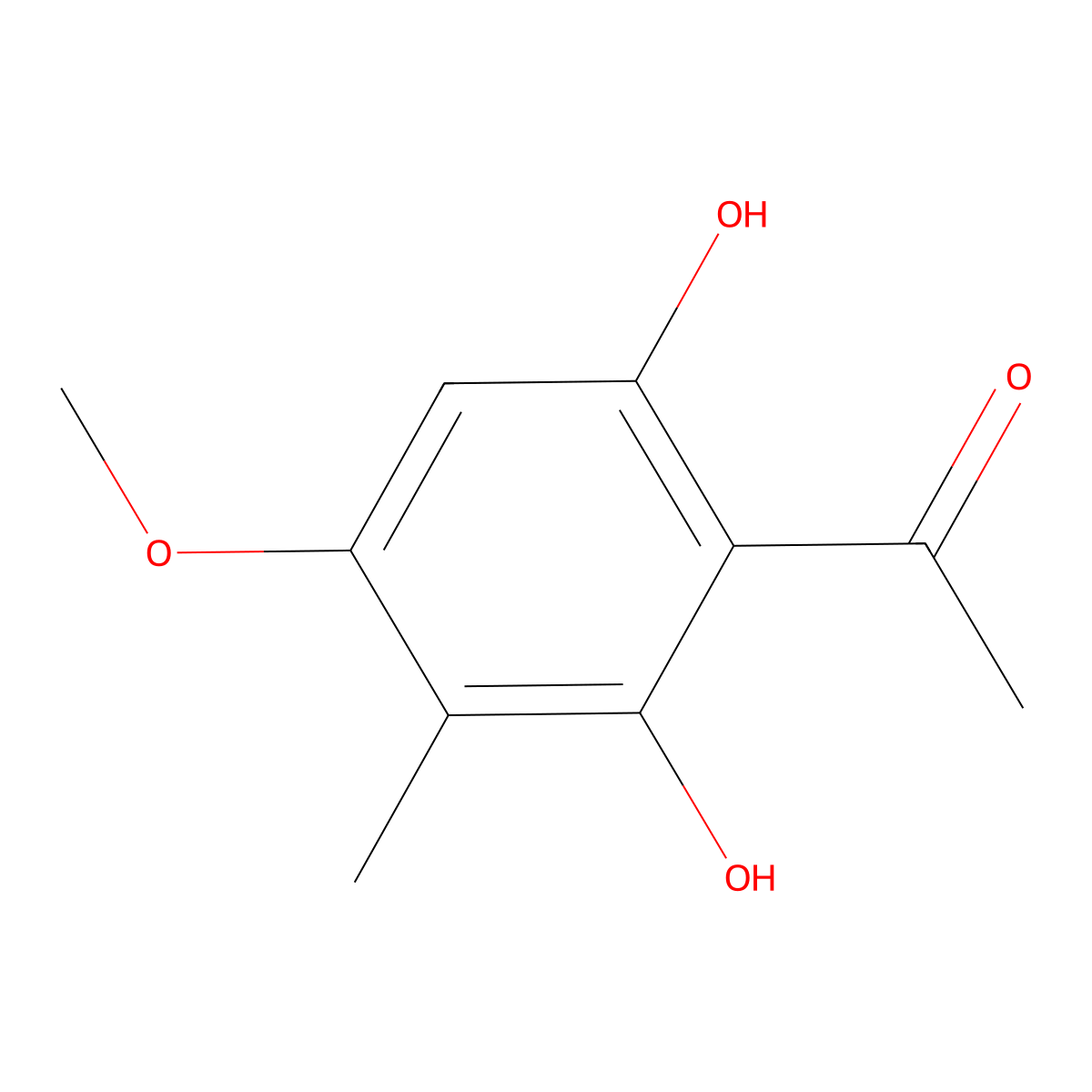 1-(2,6-Dihydroxy-4-methoxy-3-methylphenyl)ethanone molecular structure, CAS 69480-06-4