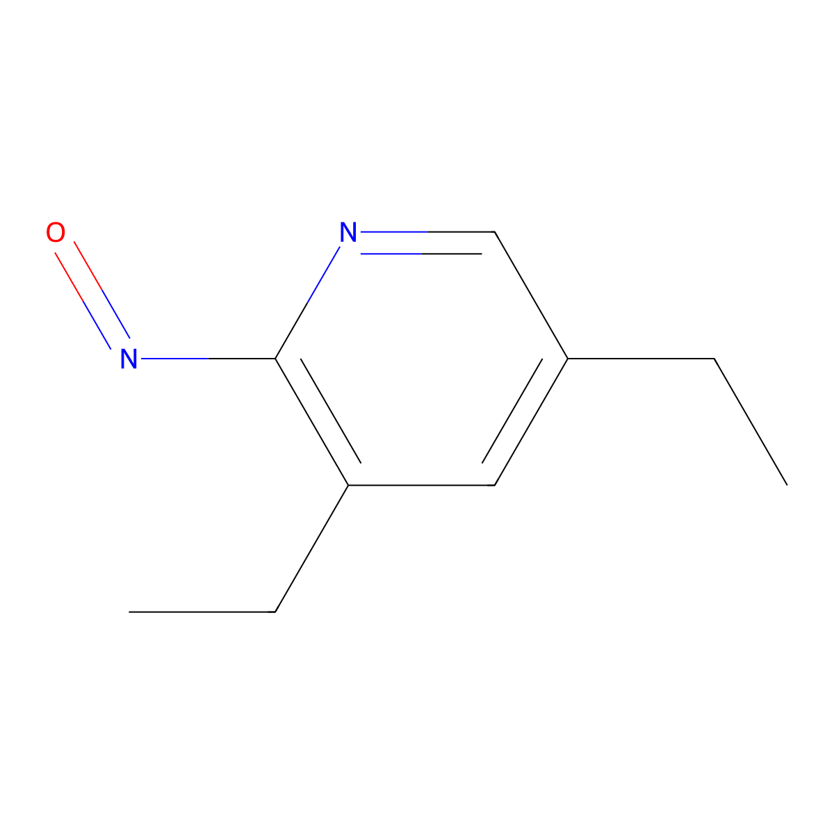 Diethylnitrosopyridine molecular structure, CAS 69481-32-9