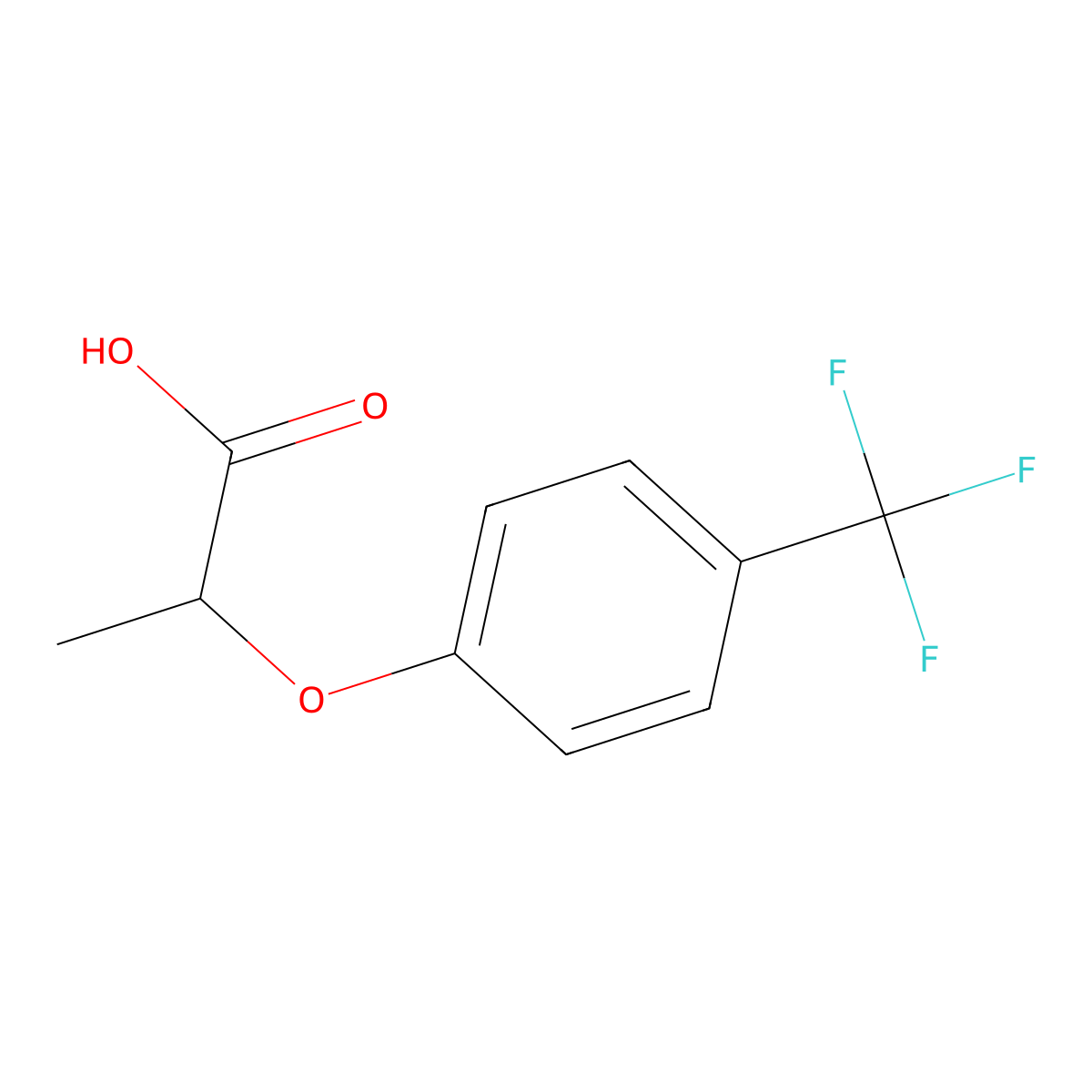 2-[4-(trifluoromethyl)phenoxy]propanoic Acid molecular structure, CAS 69484-34-0