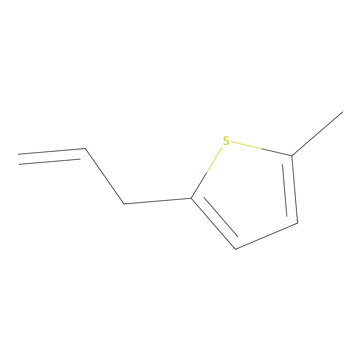 2-Allyl-5-methylthiophene molecular structure, CAS 69485-38-7
