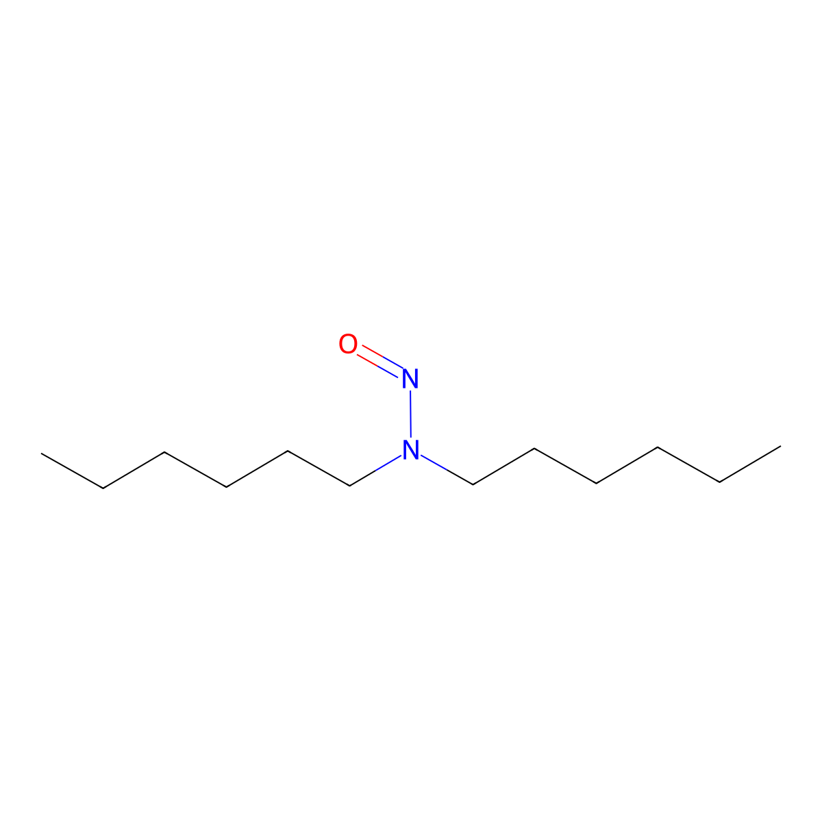 Dihexylnitrosamine molecular structure, CAS 6949-28-6