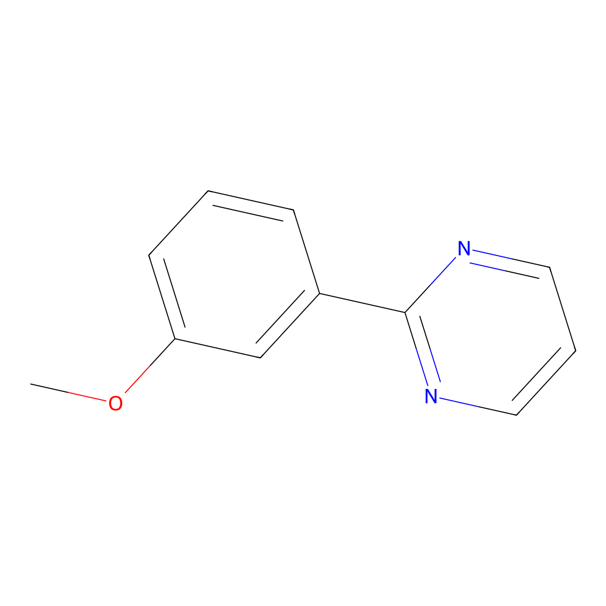 2-(3-Methoxyphenyl)pyrimidine molecular structure, CAS 69491-43-6