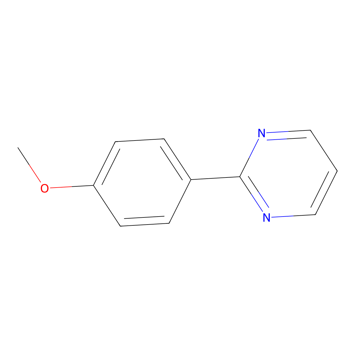 2-(4-Methoxyphenyl)pyrimidine molecular structure, CAS 69491-44-7