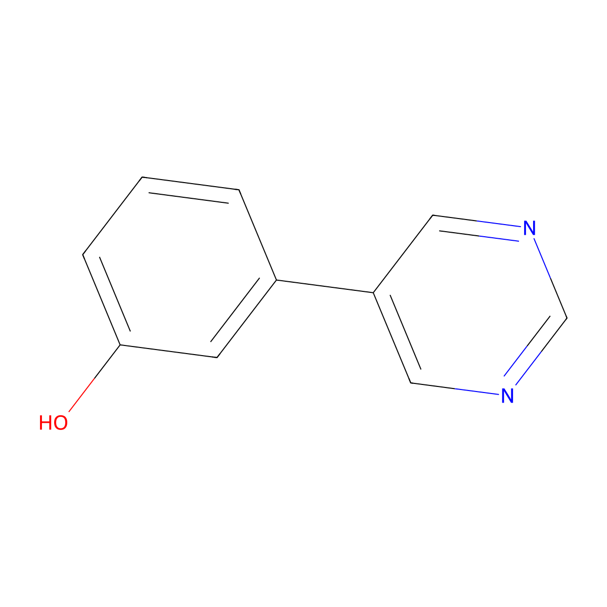 3-(5-Pyrimidinyl)phenol molecular structure, CAS 69491-50-5