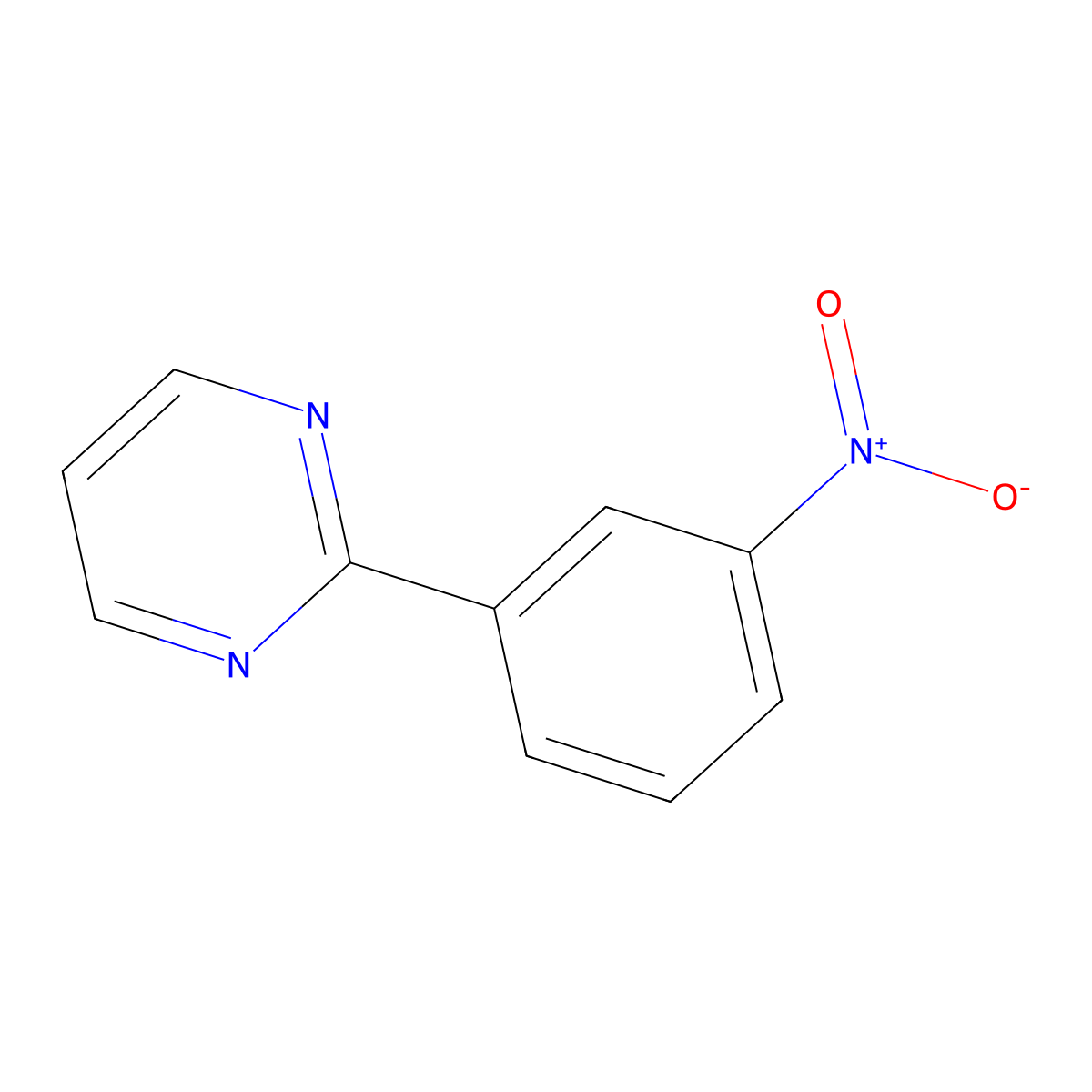 2-(3-Nitrophenyl)pyrimidine molecular structure, CAS 69491-52-7