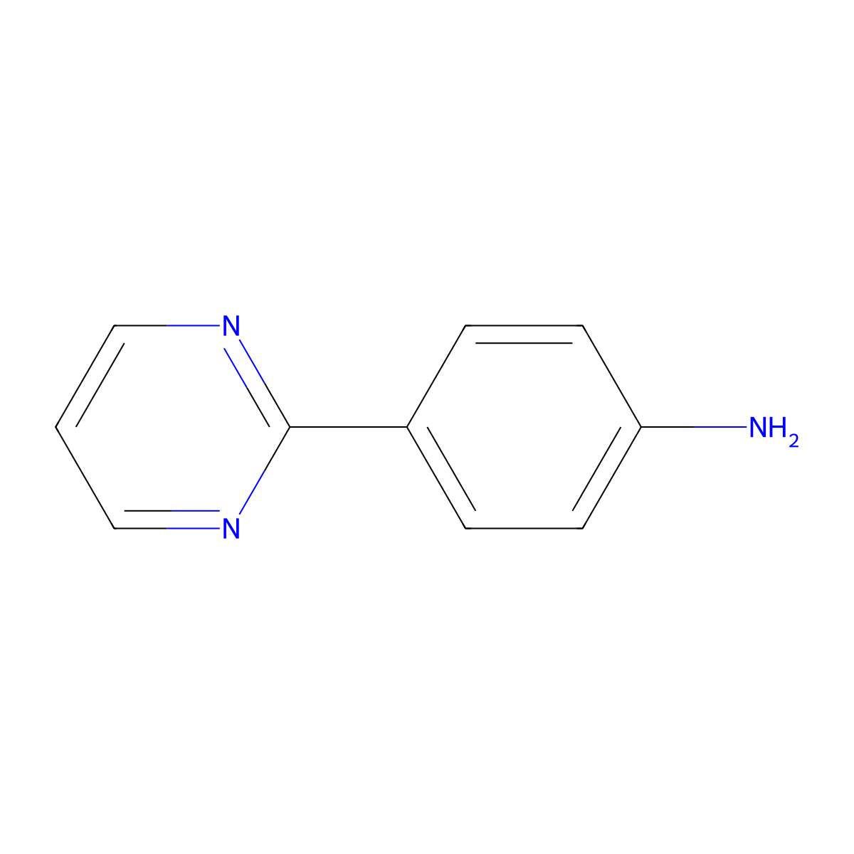 4-(Pyrimidin-2-yl)aniline molecular structure, CAS 69491-57-2