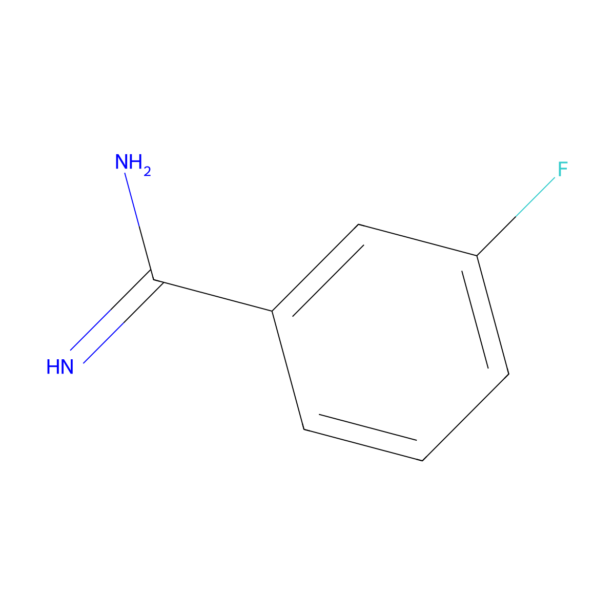3-Fluorobenzenecarboximidamide molecular structure, CAS 69491-64-1