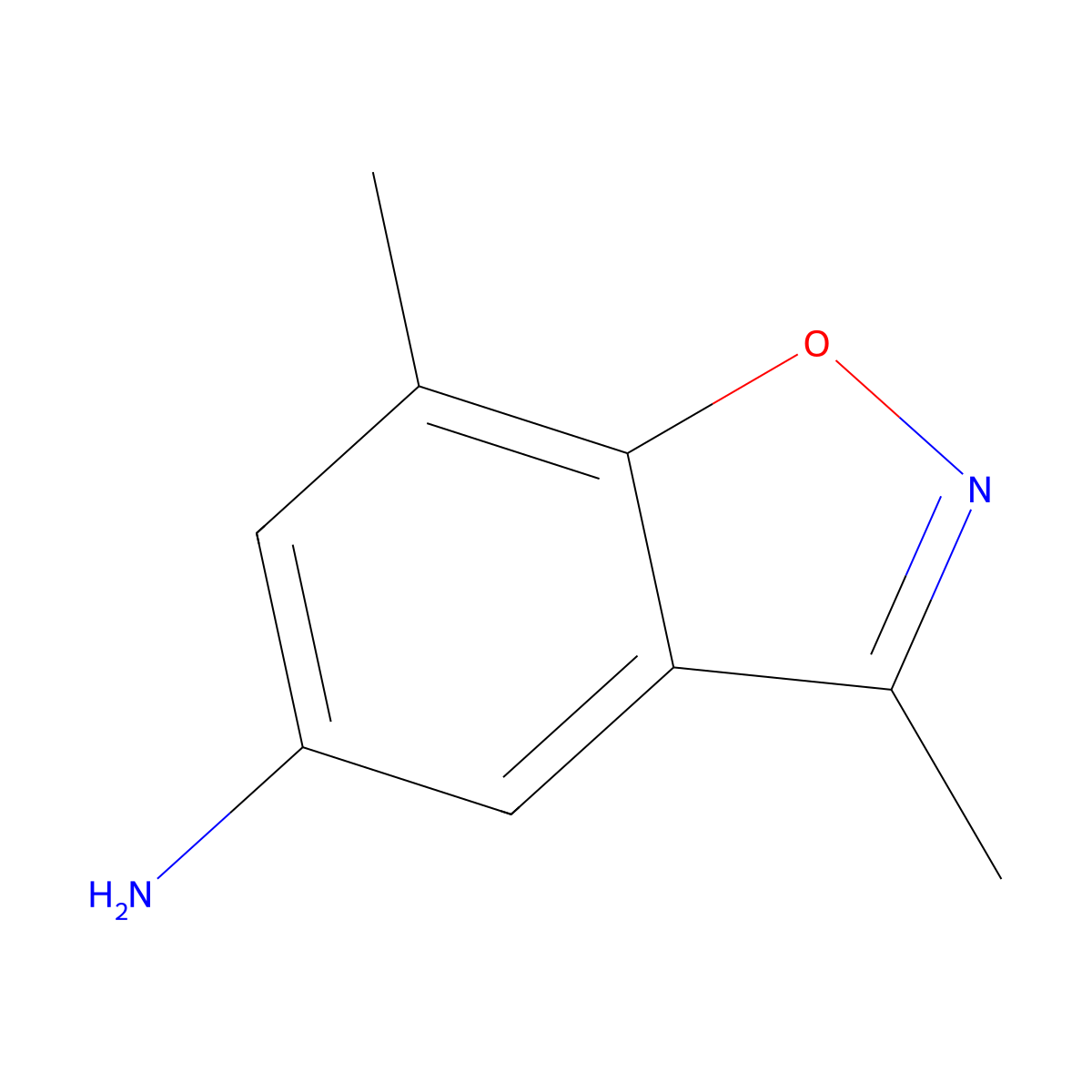 3,7-Dimethylbenzo[d]isoxazol-5-amine molecular structure, CAS 69491-66-3