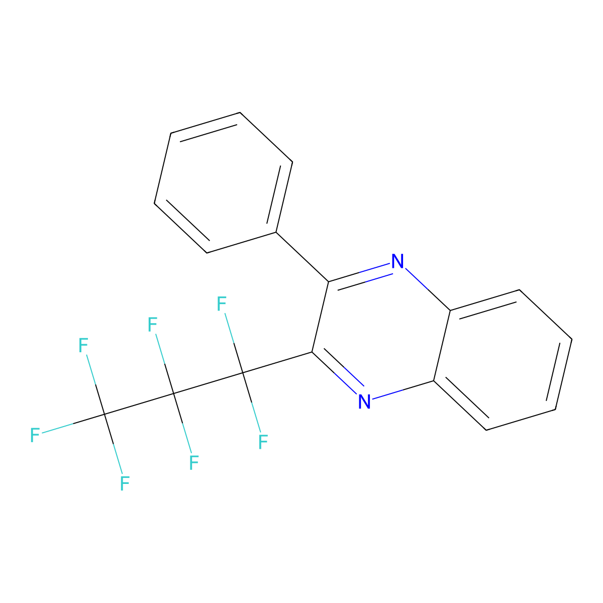 2-(Heptafluoropropyl)-3-phenylquinoxaline molecular structure, CAS 69492-70-2