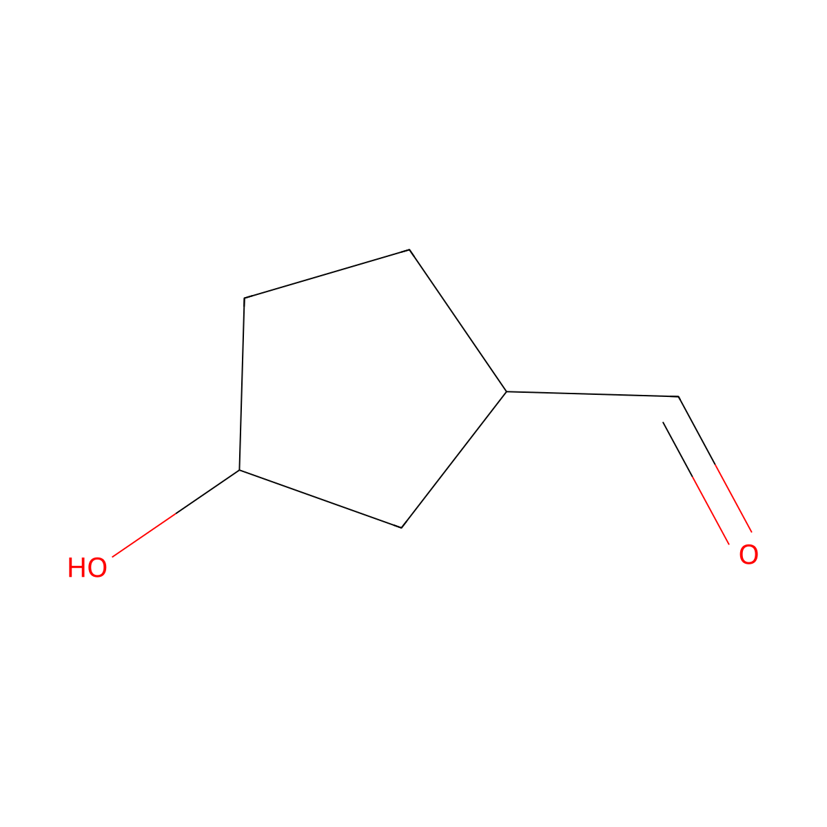 3-Hydroxycyclopentanecarbaldehyde molecular structure, CAS 69492-90-6