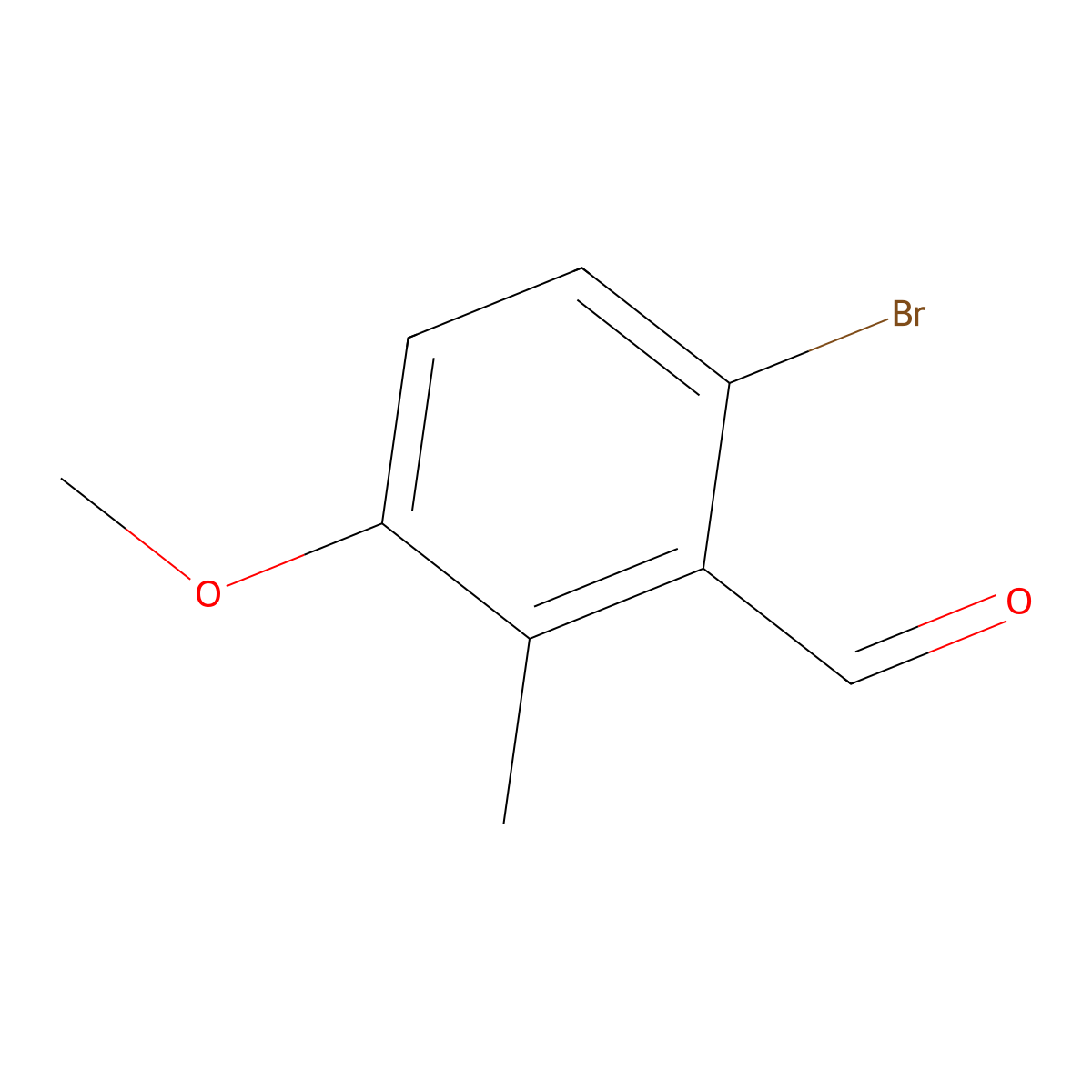 6-Bromo-3-methoxy-2-methylbenzaldehyde molecular structure, CAS 69496-32-8