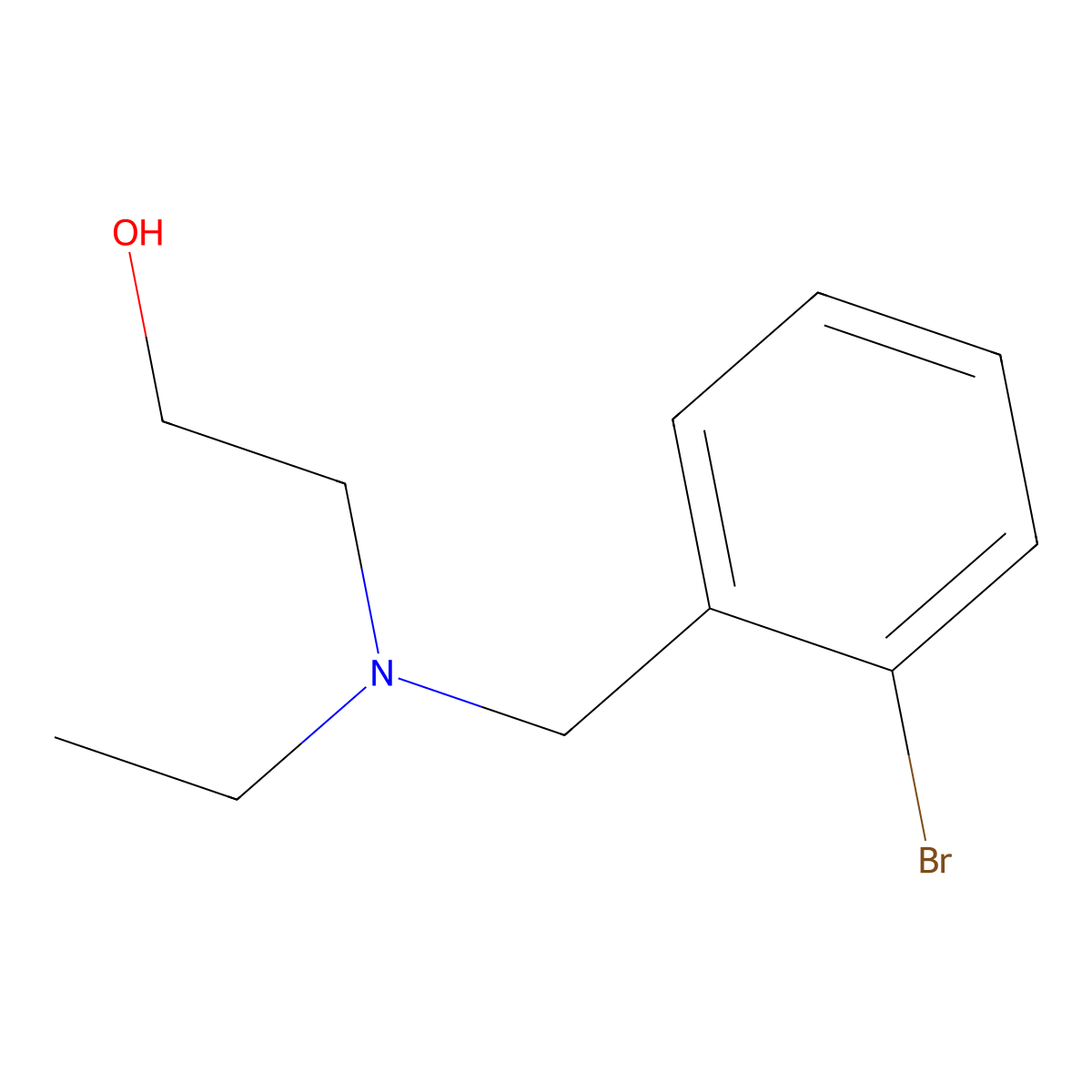 2-[(2-Bromo-benzyl)-ethyl-amino]-ethanol molecular structure, CAS 69496-65-7