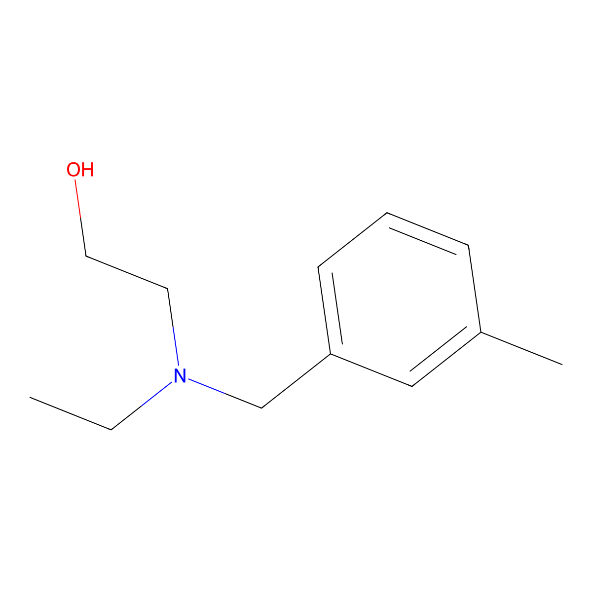 2-[Ethyl-(3-methyl-benzyl)-amino]-ethanol molecular structure, CAS 69496-67-9
