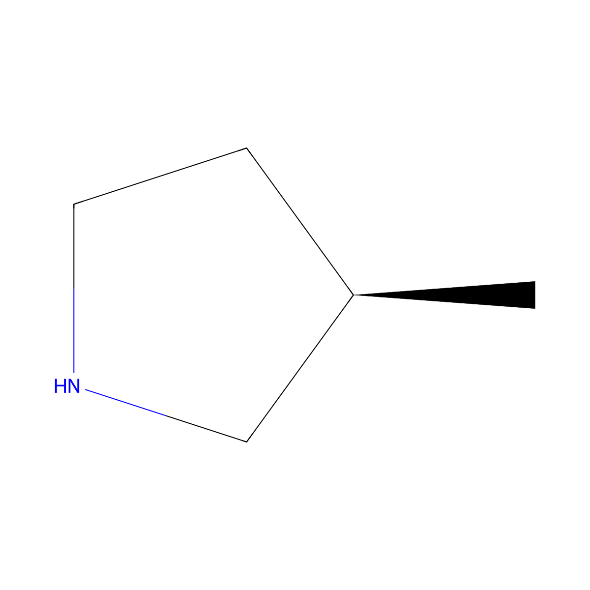 (R)-3-Methylpyrrolidine molecular structure, CAS 69498-24-4
