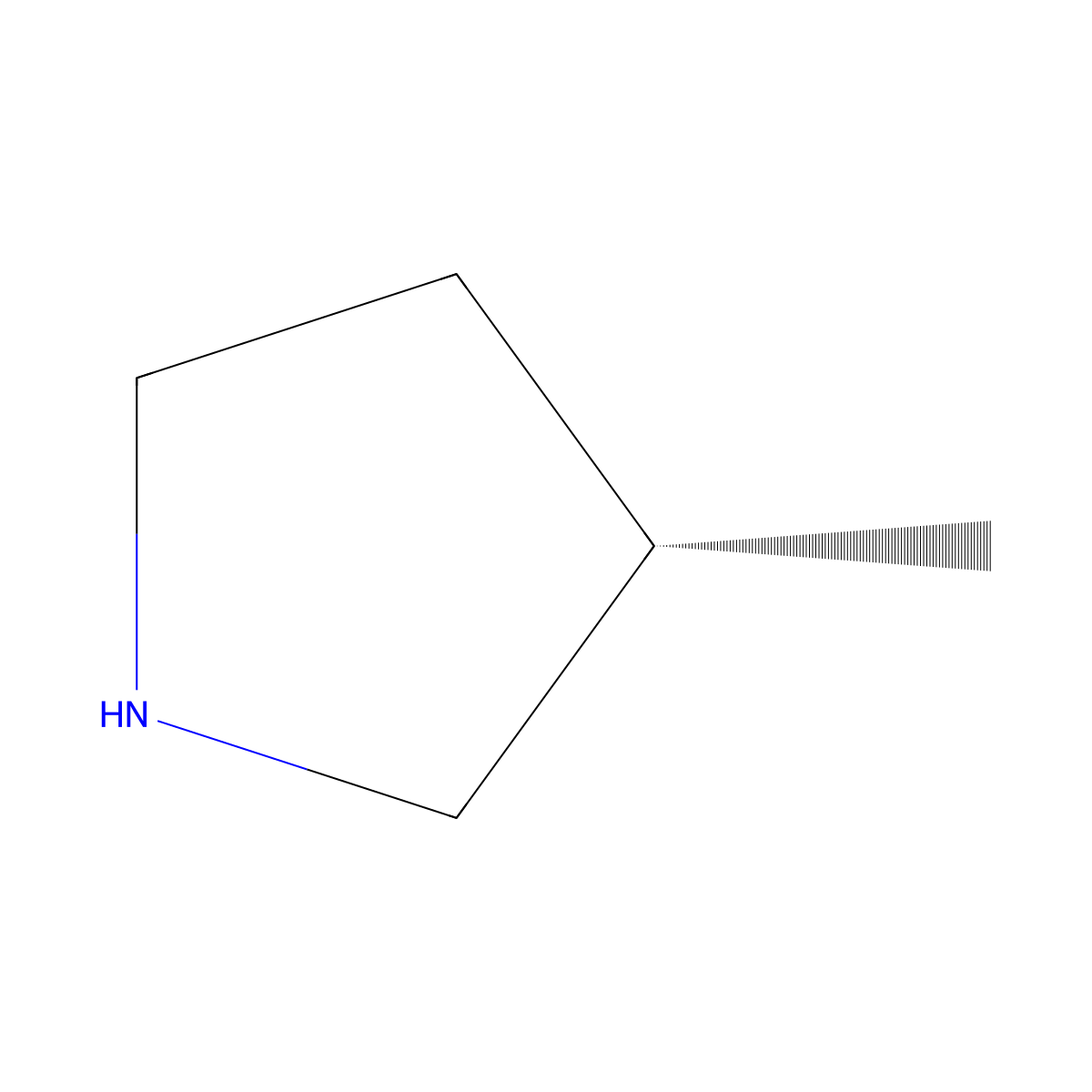 (3S)-3-methylpyrrolidine molecular structure, CAS 69498-25-5