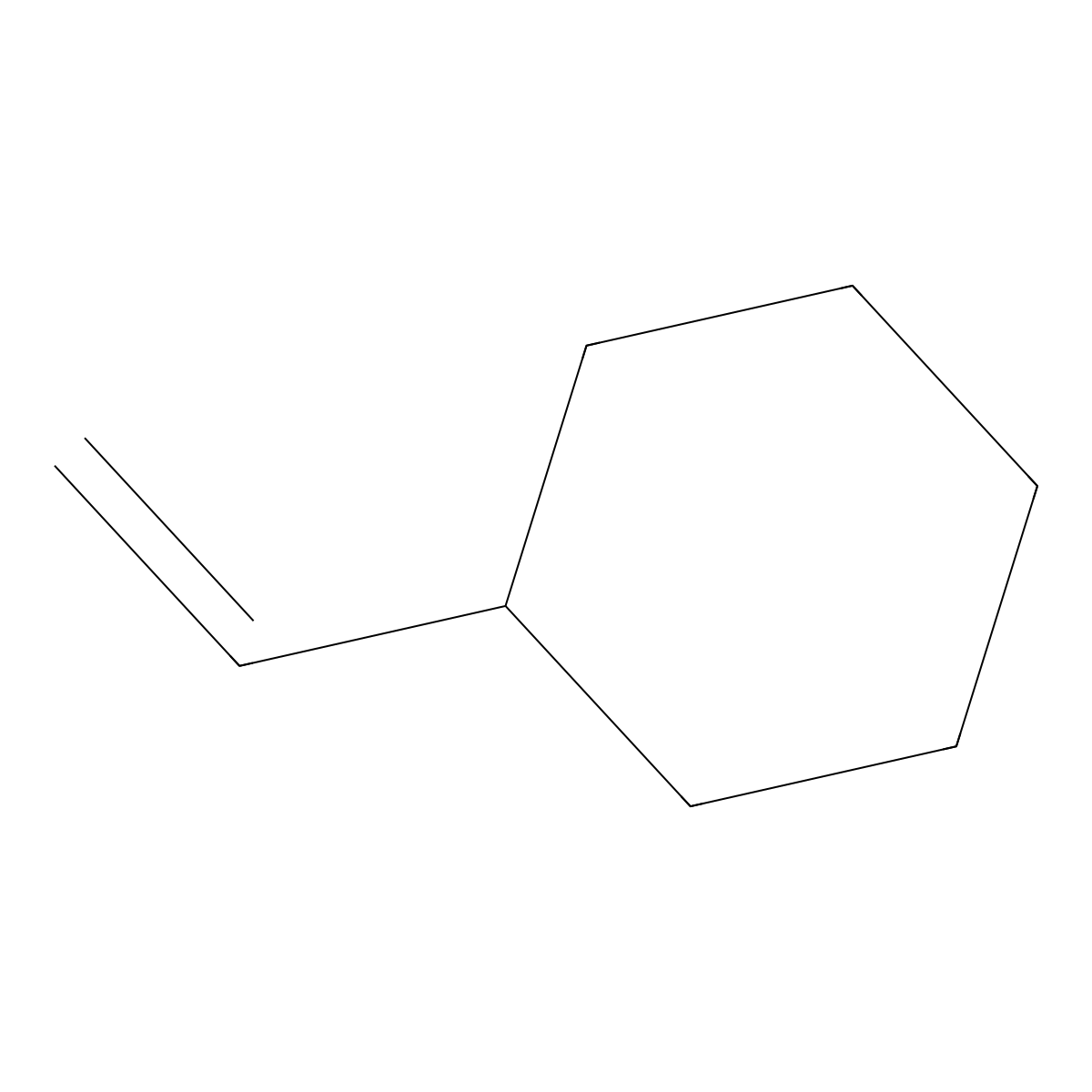 Vinylcyclohexane molecular structure, CAS 695-12-5