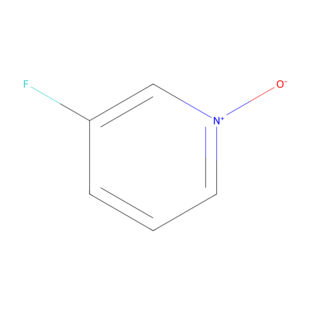 Pyridine, 3-fluoro-, 1-oxide molecular structure, CAS 695-37-4