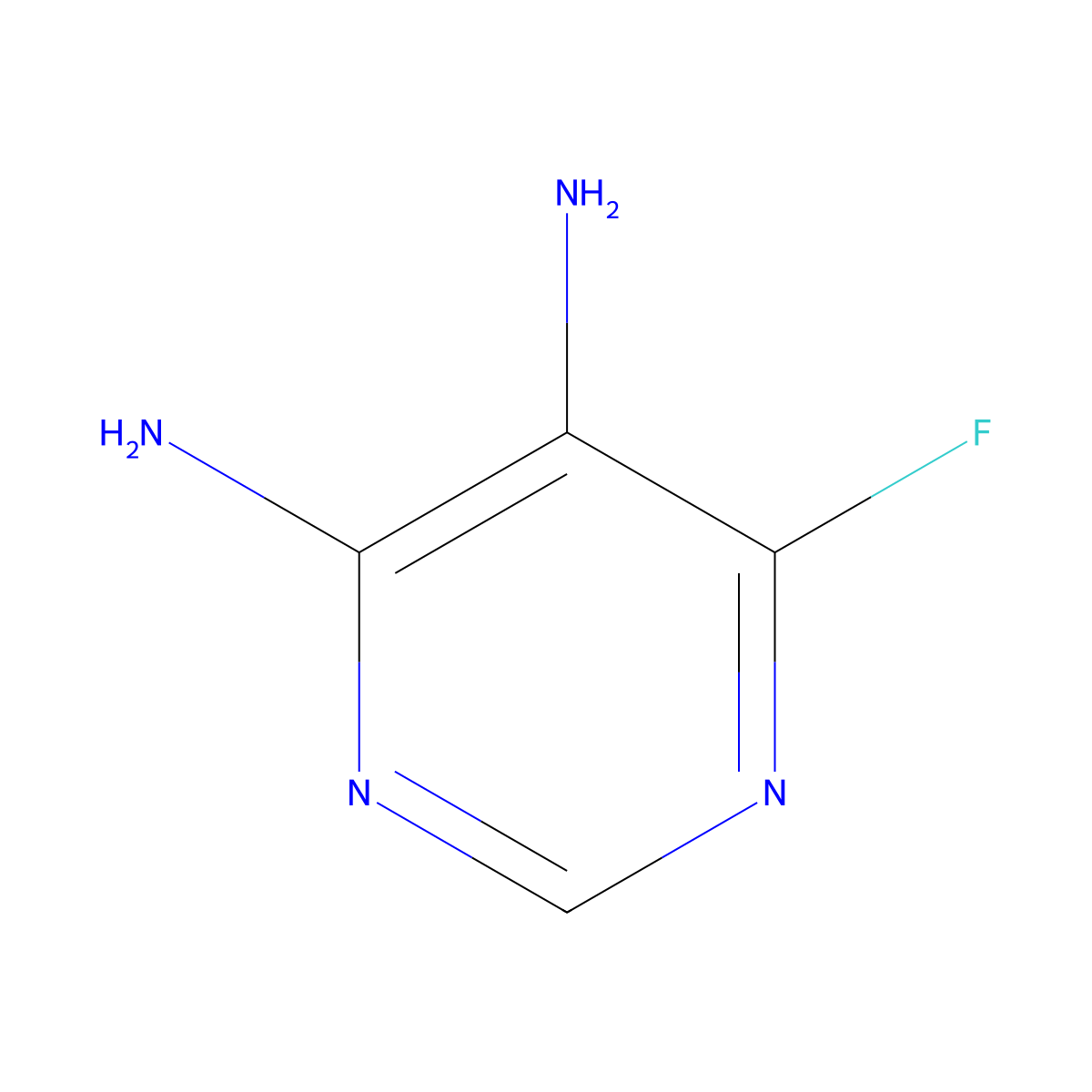 6-Fluoropyrimidine-4,5-diamine molecular structure, CAS 695-78-3