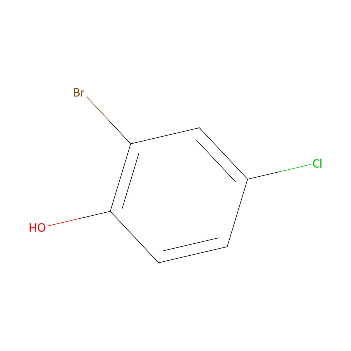 2-Bromo-4-chlorophenol molecular structure, CAS 695-96-5