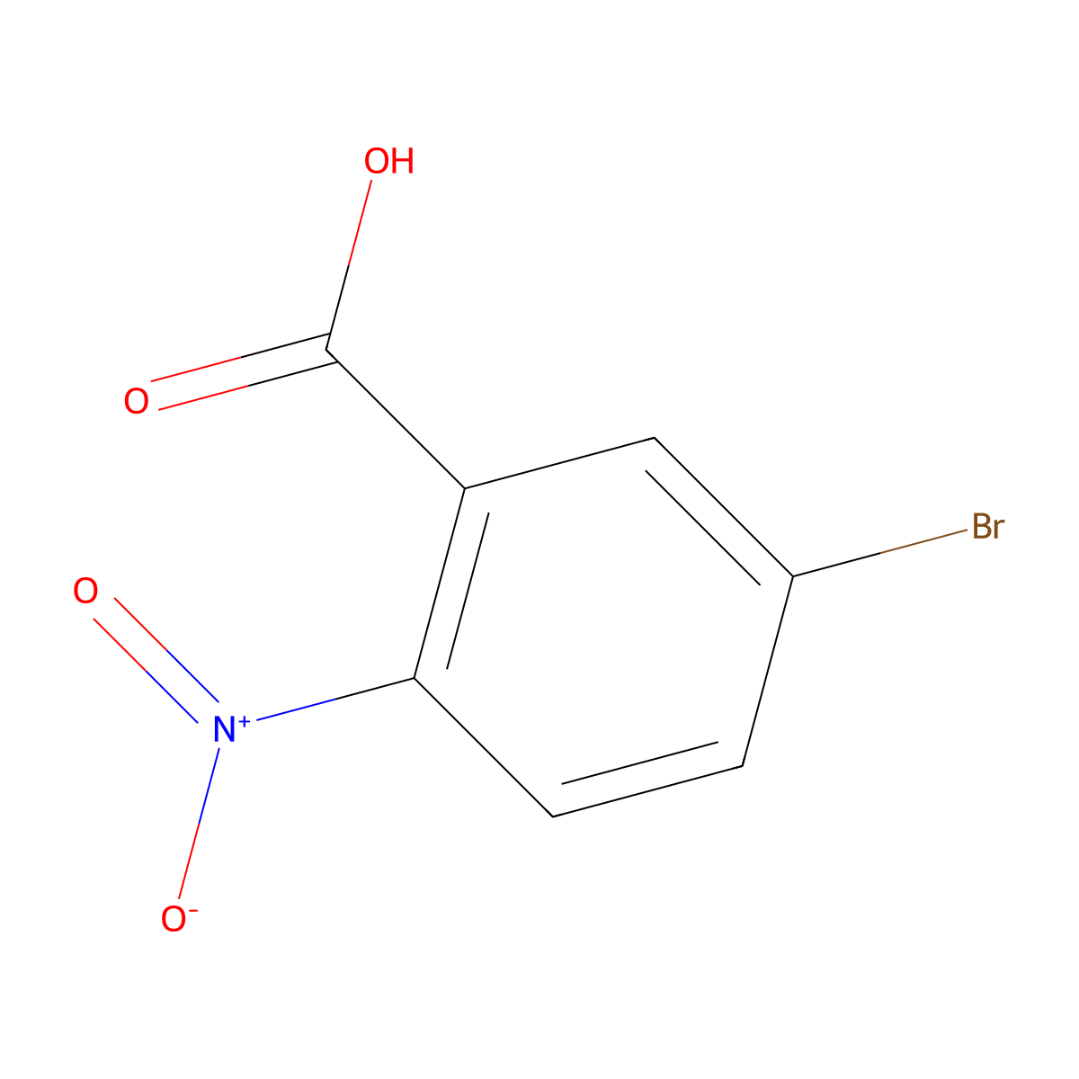 5-Bromo-2-nitrobenzoic acid molecular structure, CAS 6950-43-2