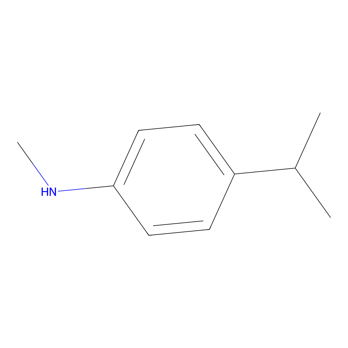 Aniline, p-isopropyl-N-methyl- molecular structure, CAS 6950-79-4