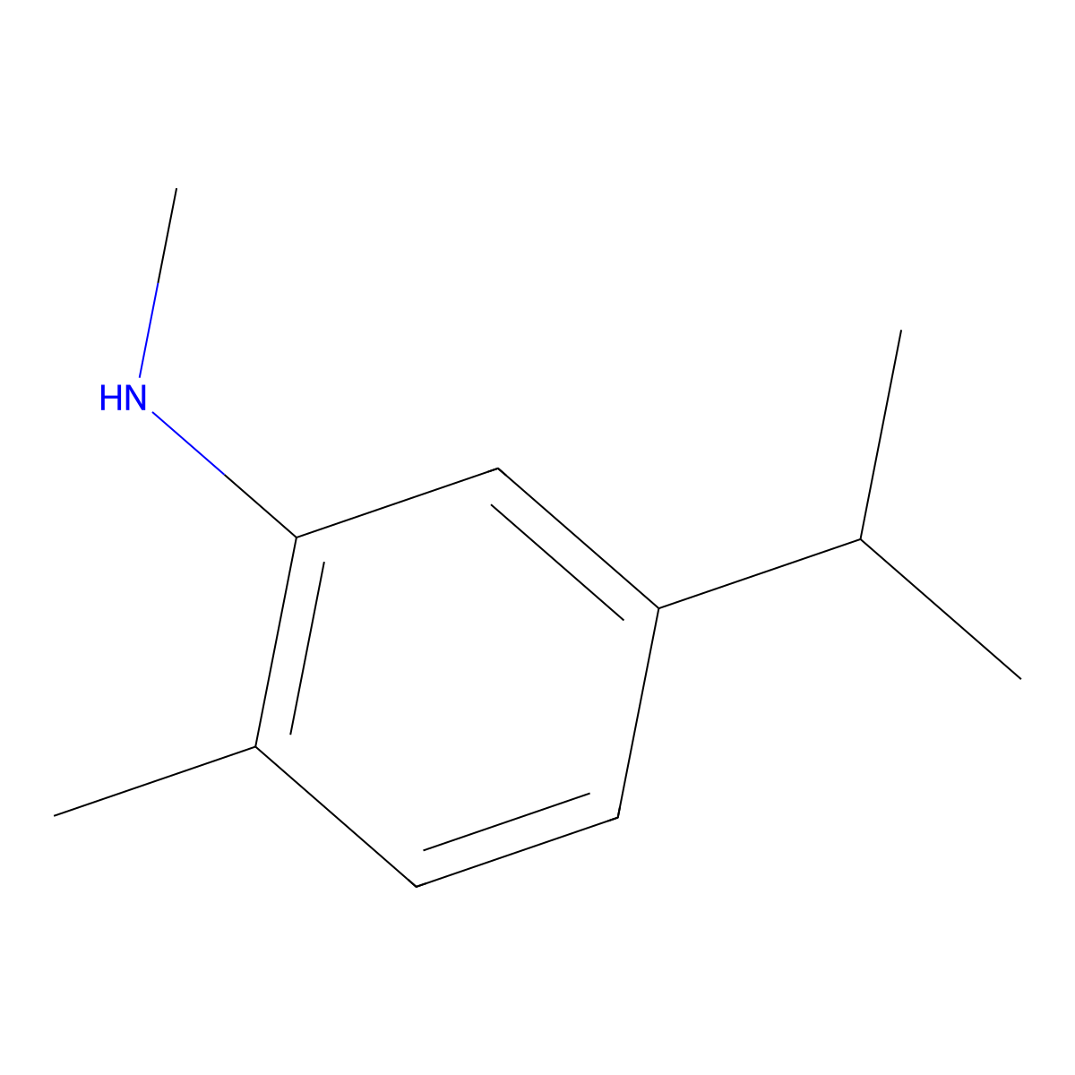 5-Isopropyl-n,2-dimethylaniline molecular structure, CAS 6950-94-3