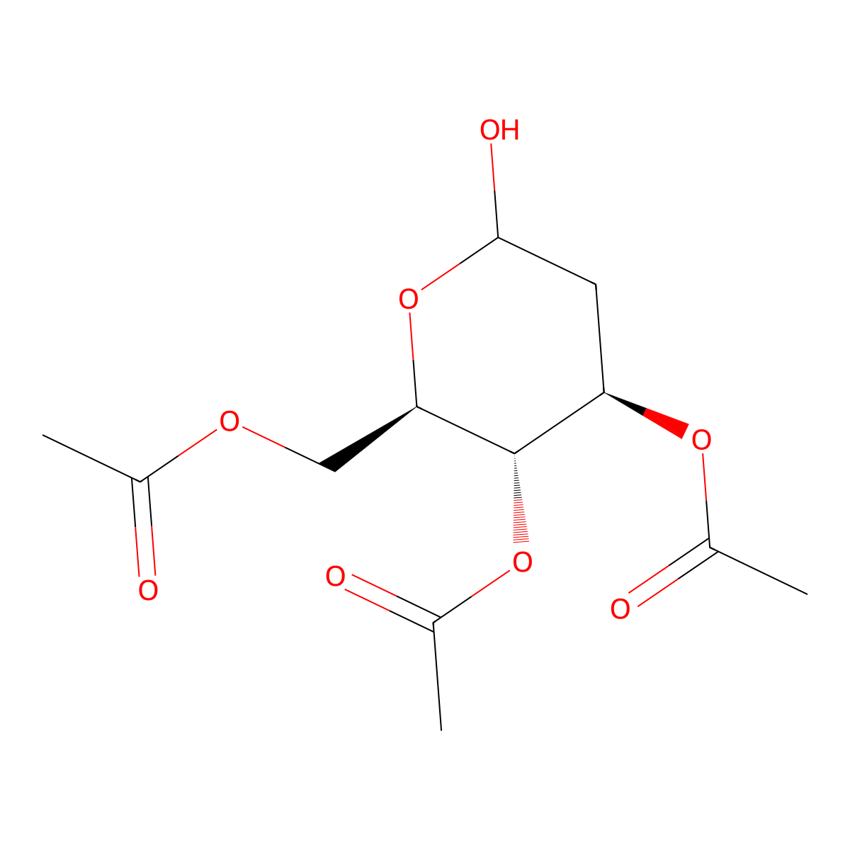 3,4,6-Tri-O-acetyl-2-deoxy-D-glucopyranose molecular structure, CAS 69503-94-2