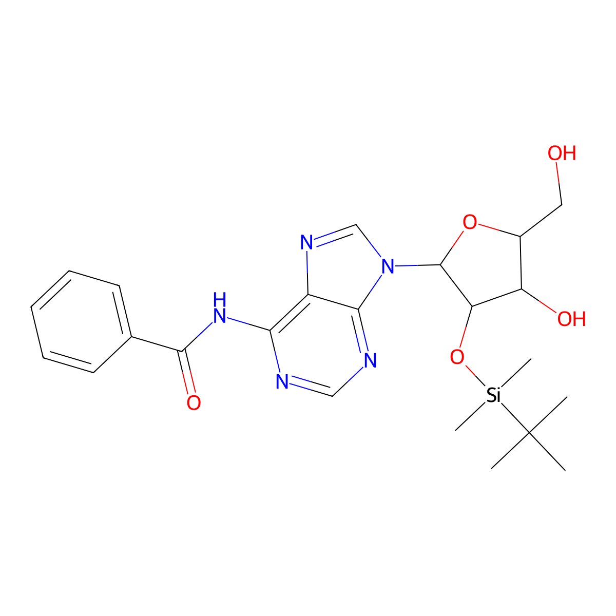 2'-TBDMS-Bz-rA molecular structure, CAS 69504-07-0