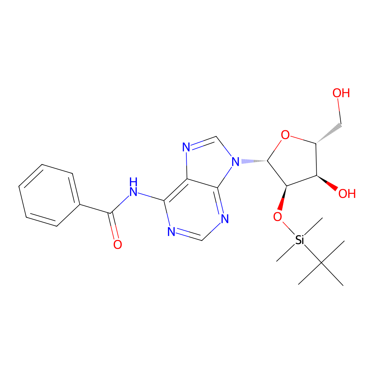 2'-TBDMS-Bz-rA molecular structure, CAS 69504-07-0